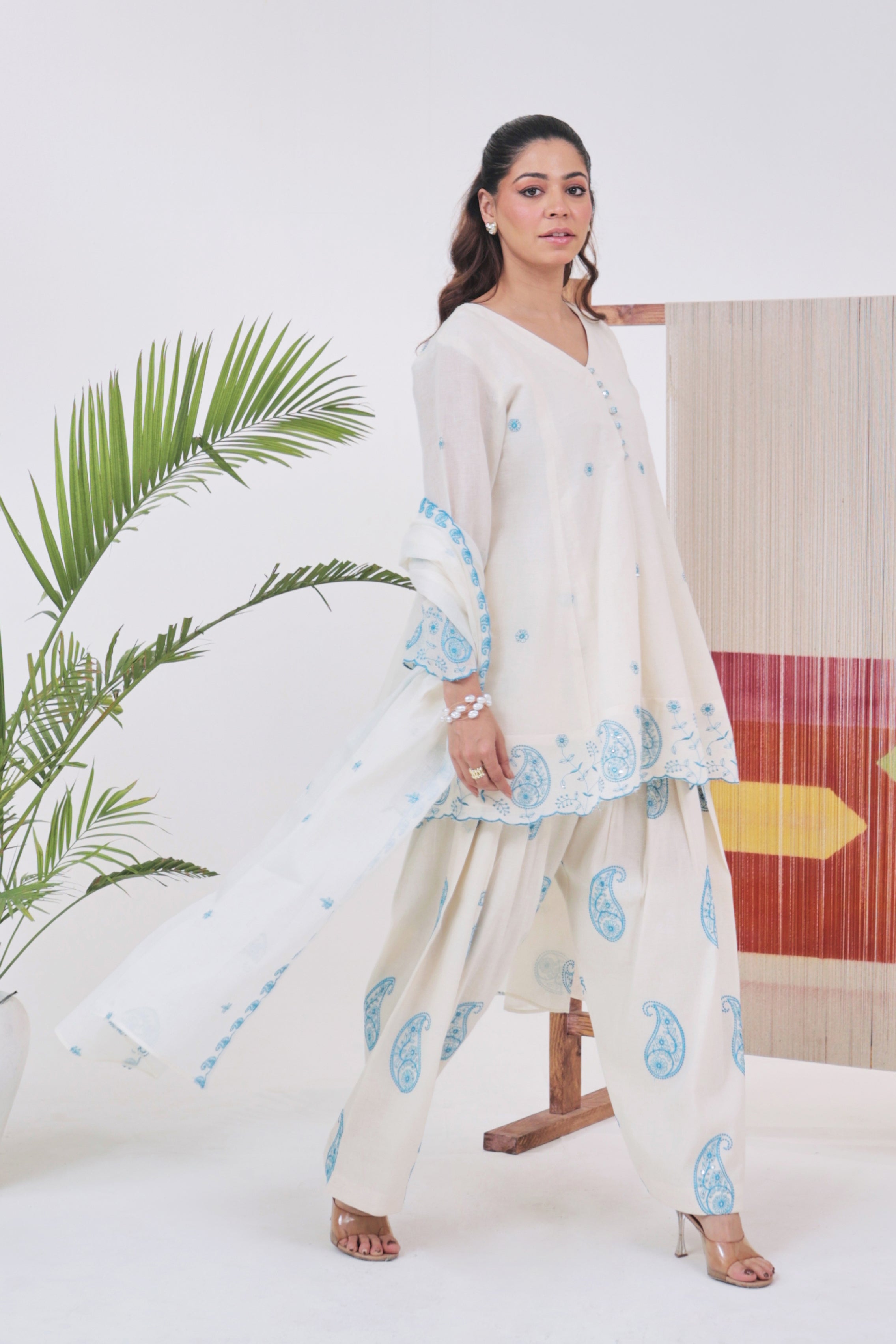 Pearl - Embroidered Farshi Salwar Set