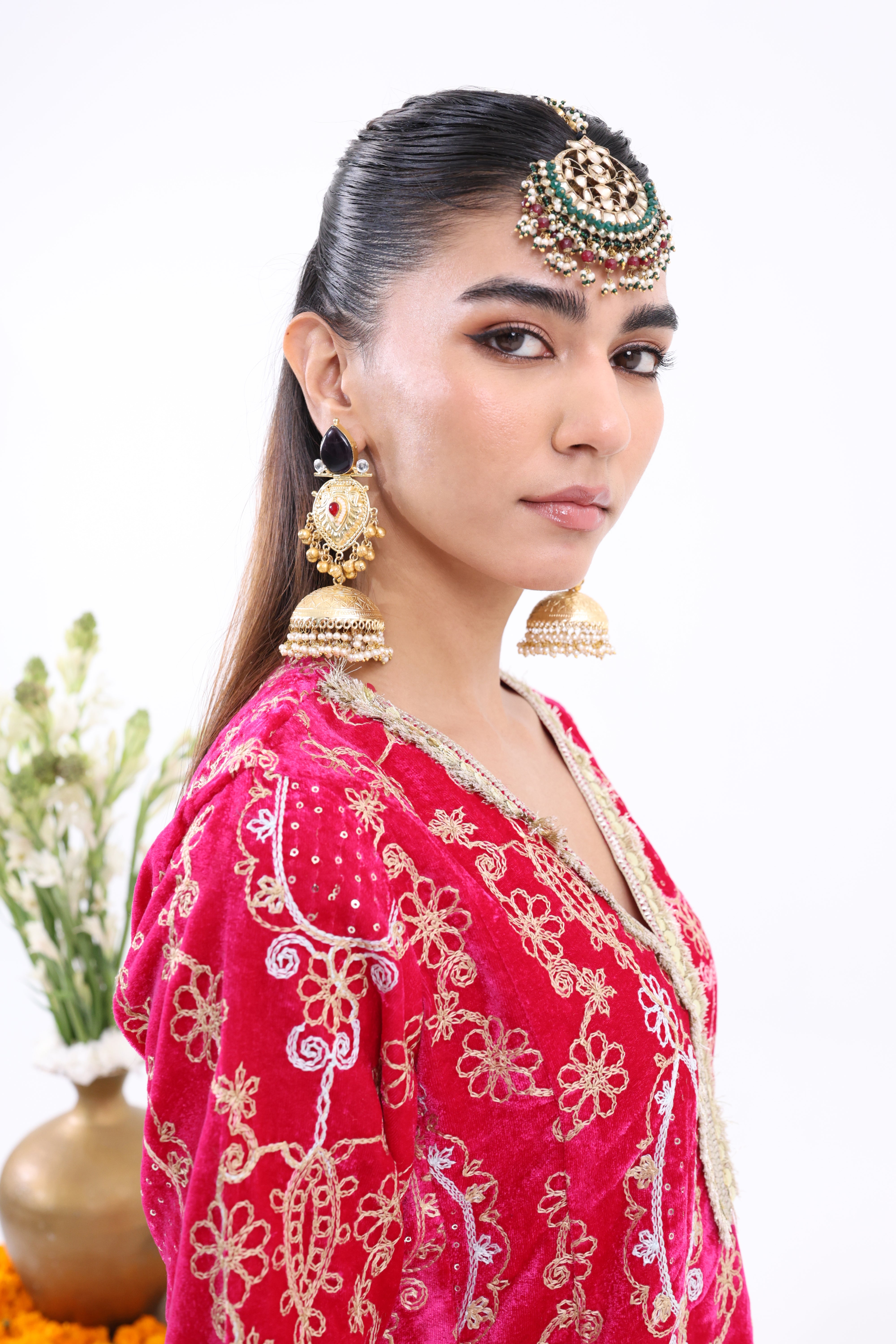 Pink Zeenat – Velvet Co-ord Set