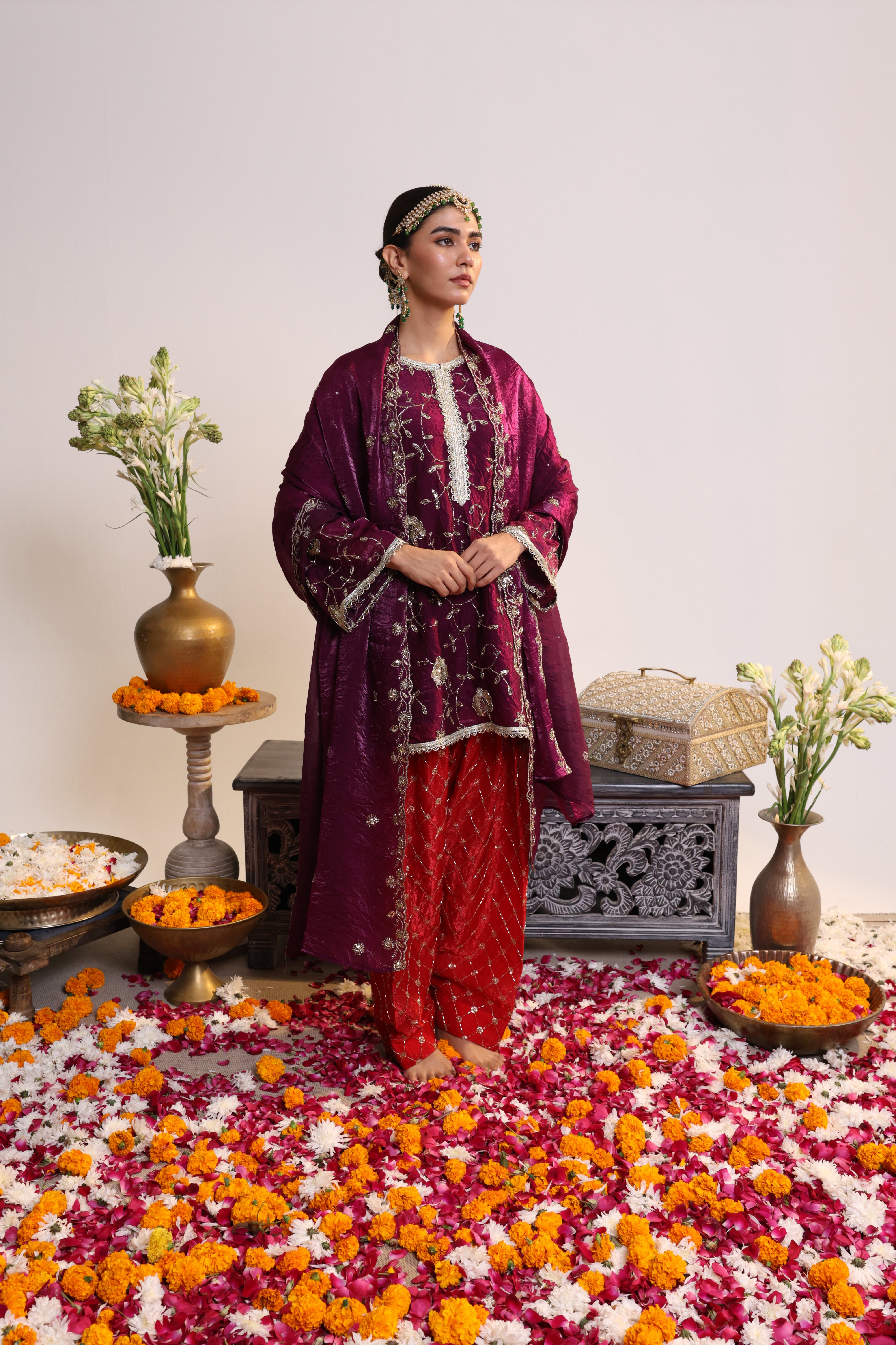 Maroon Mahira – Farshi Salwar Suit