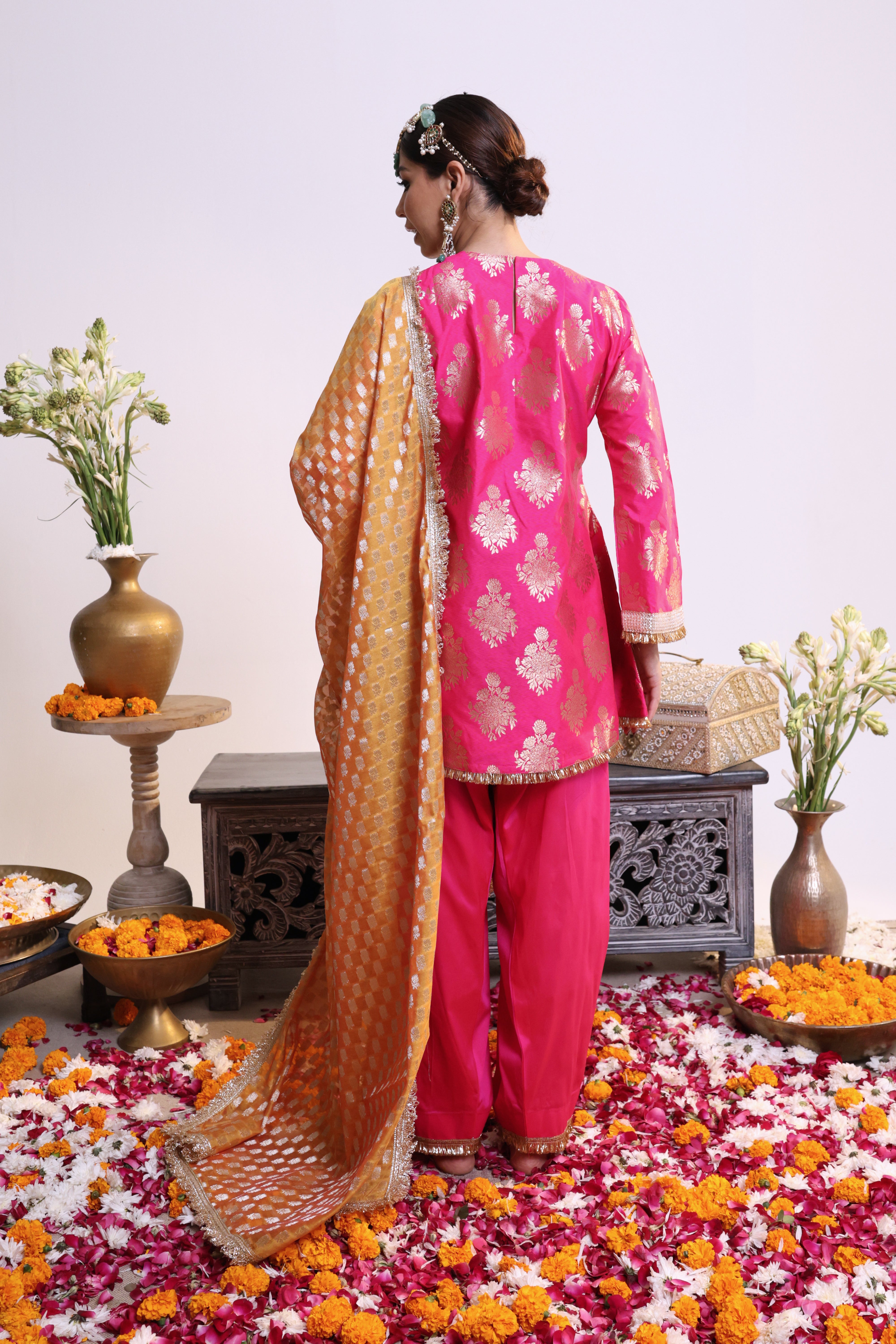 Pink Zarqa –Farshi Salwar Suit