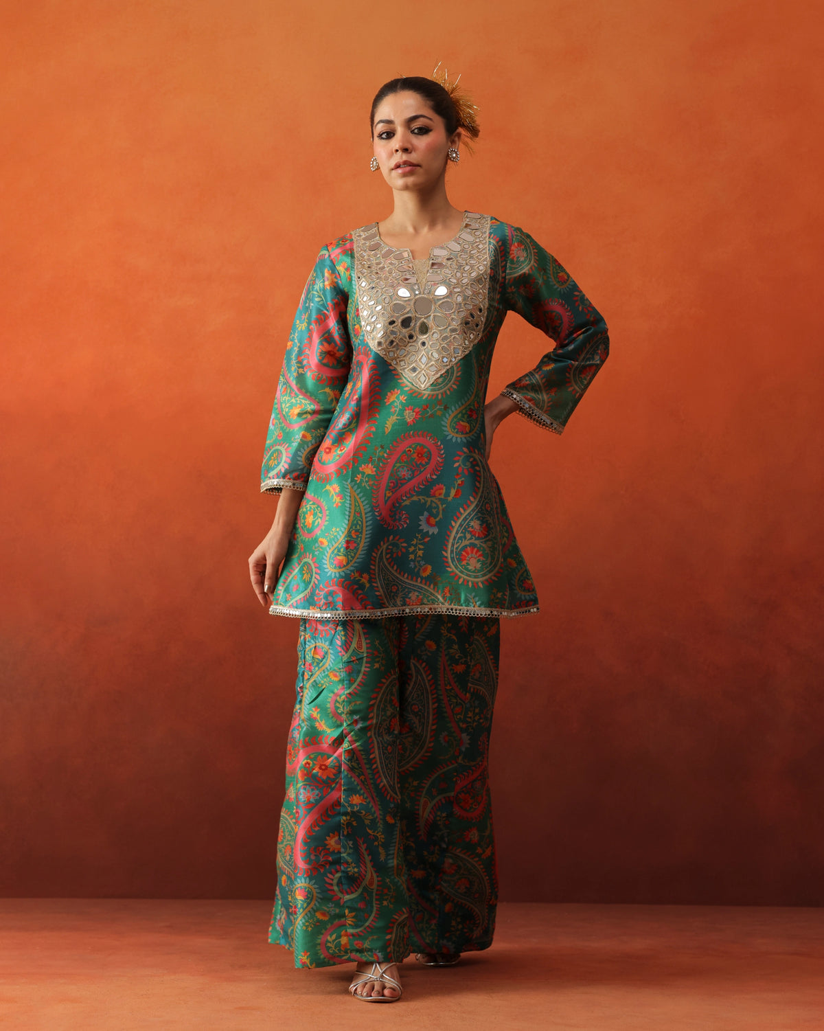Falak - Bell Bottom Pants Set
