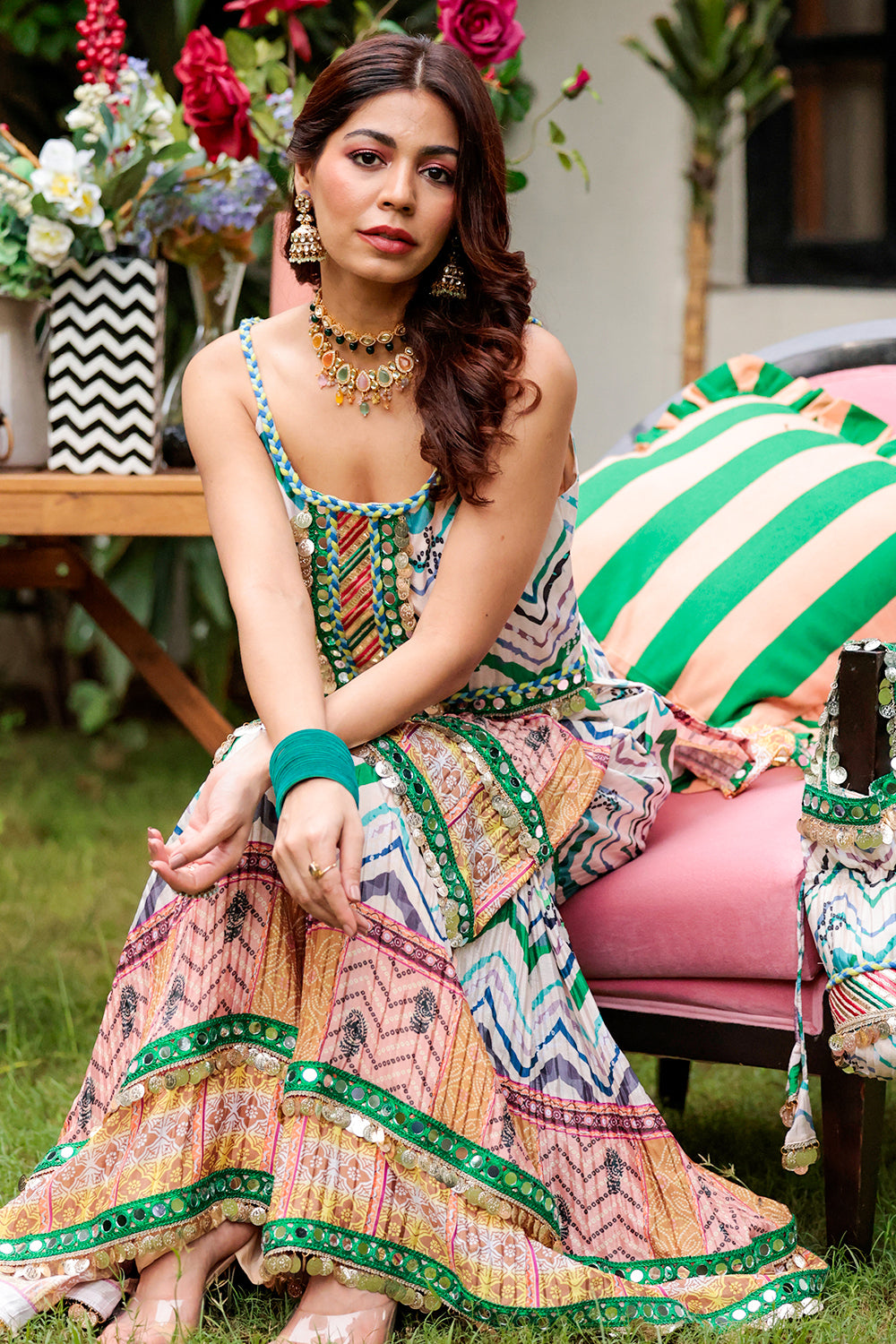 WHITE - RIVARA GHARARA SET