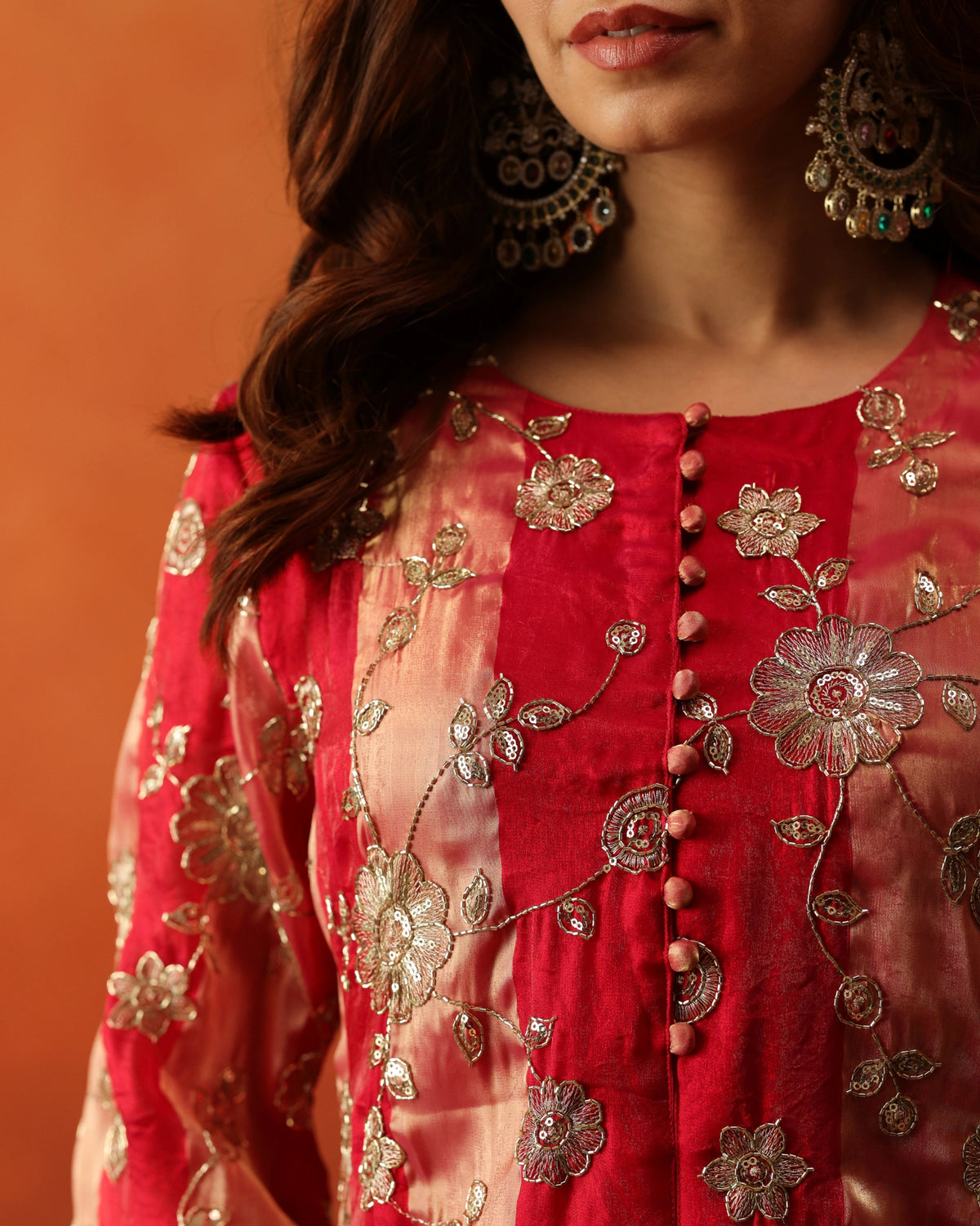Surkh - Pleated Farshi Pants Set