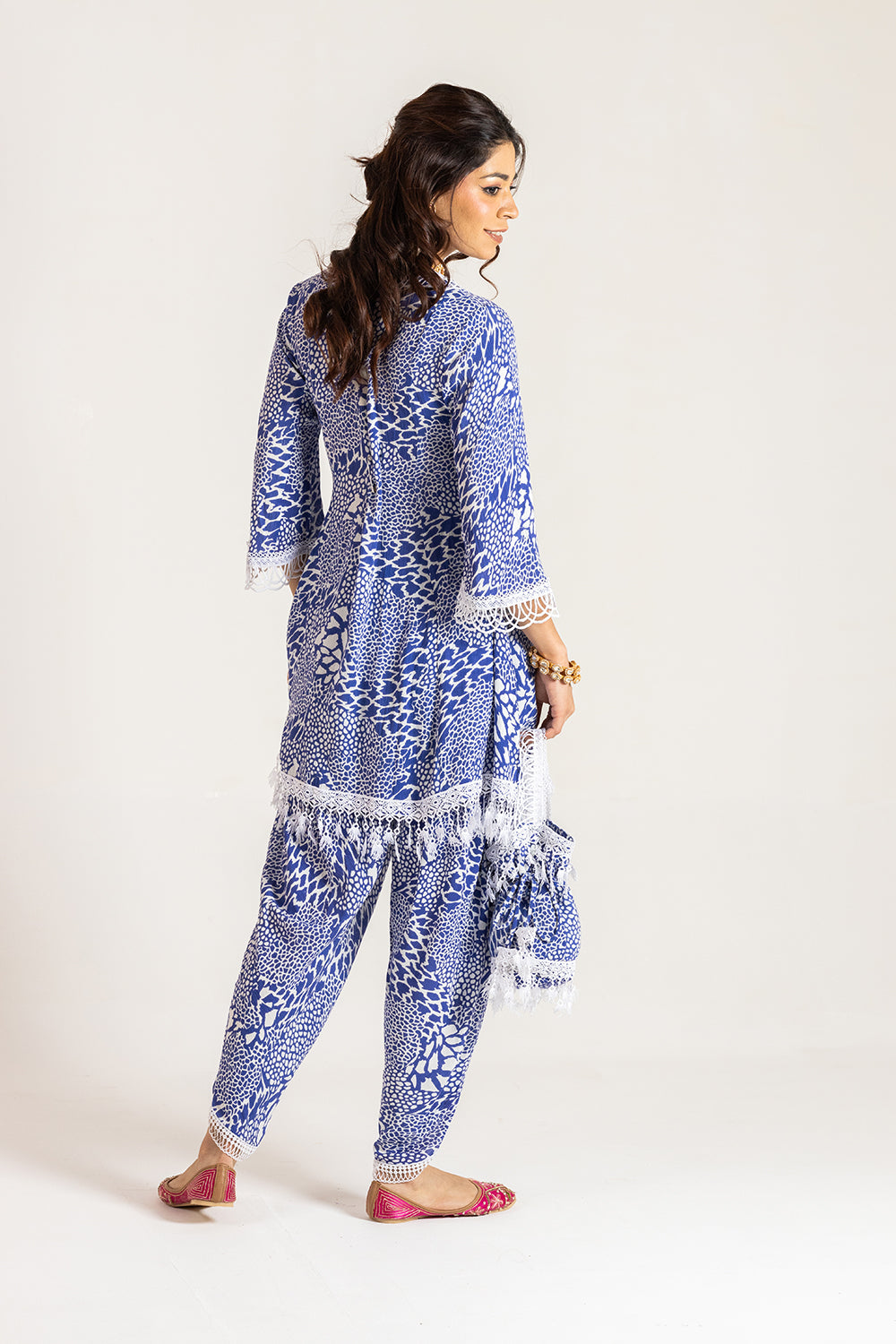 Dhoti set with Potli Bold and Beautiful Printed Attire