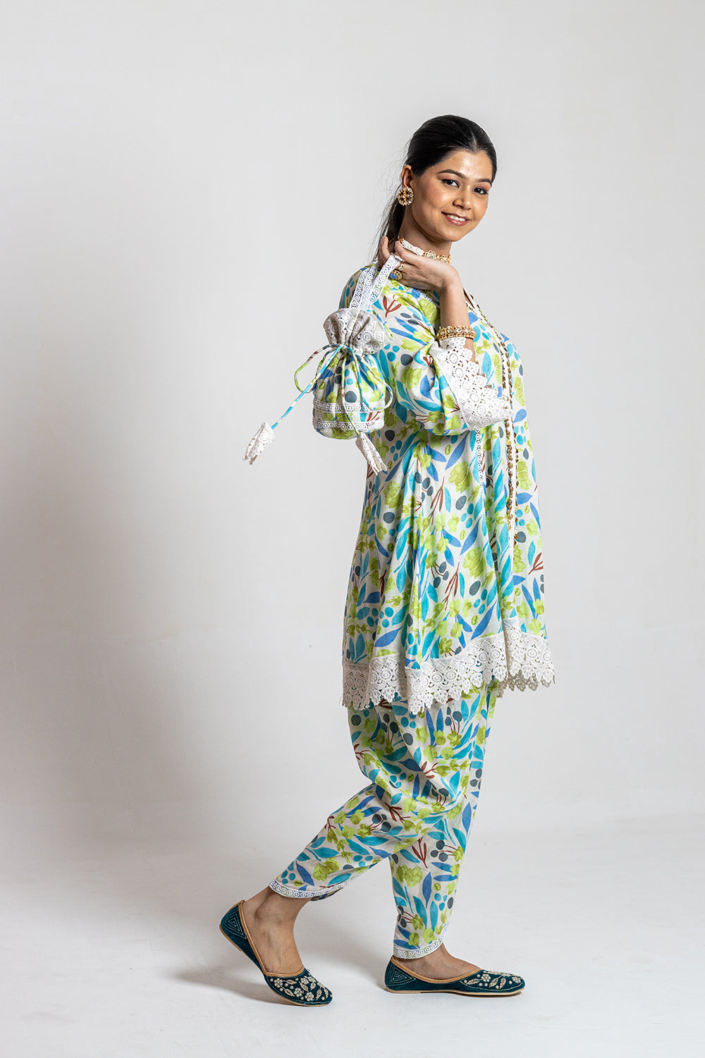 Dhoti set with Potli Eye-Catching Printed Indian Wear