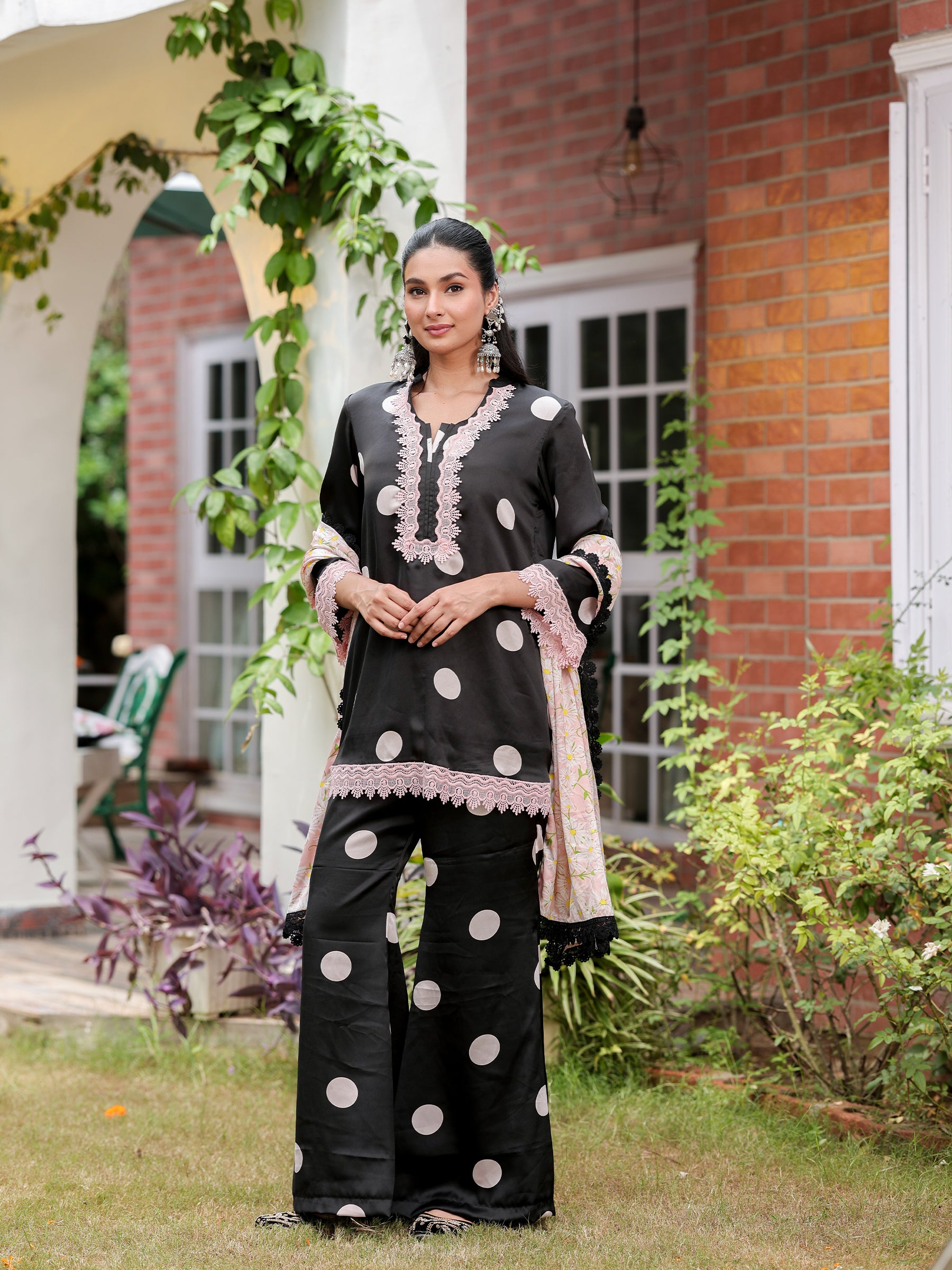 Keya – Bell Bottom Pants Set with Dupatta