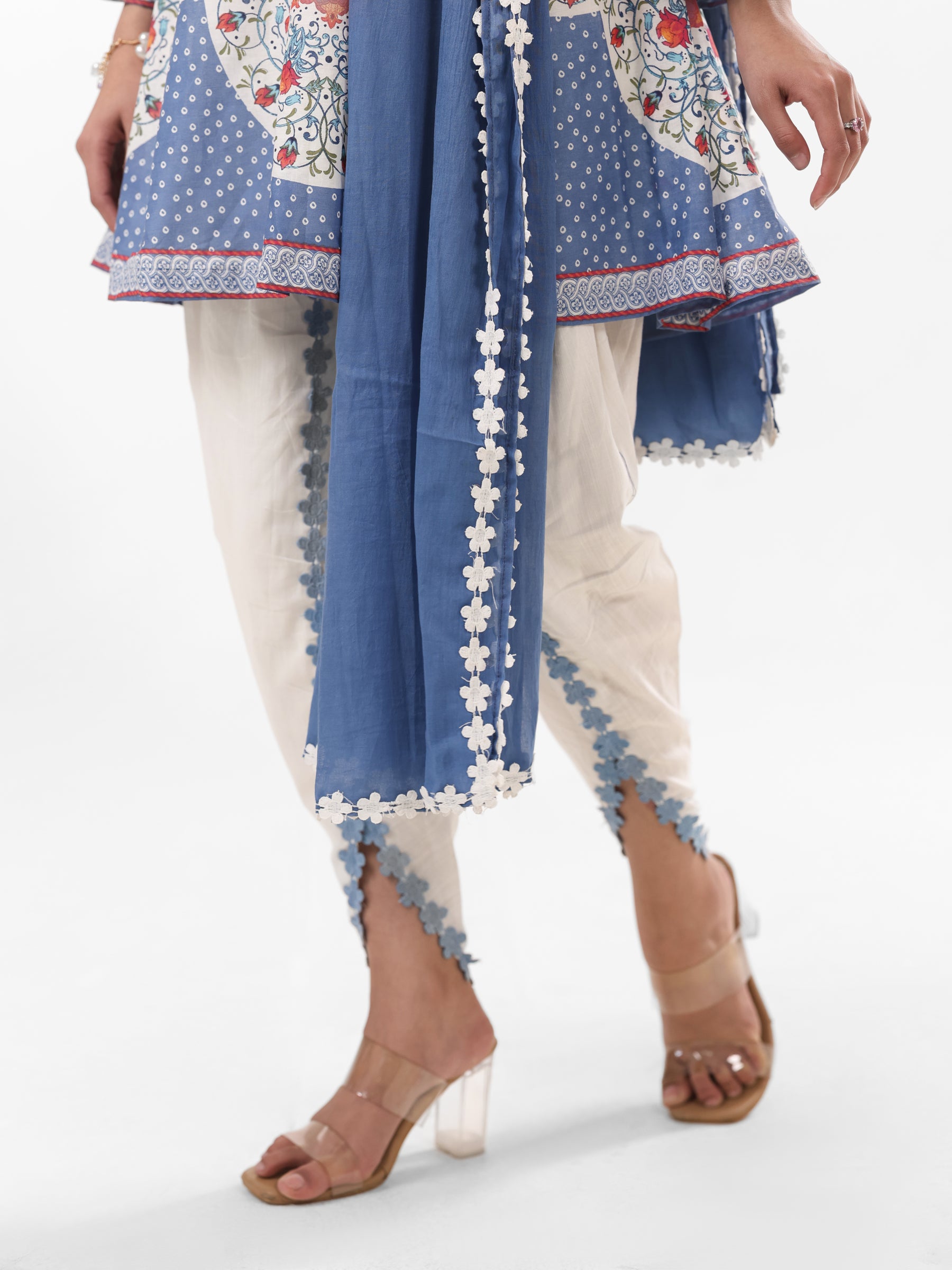 Aster - Printed Dhoti Set