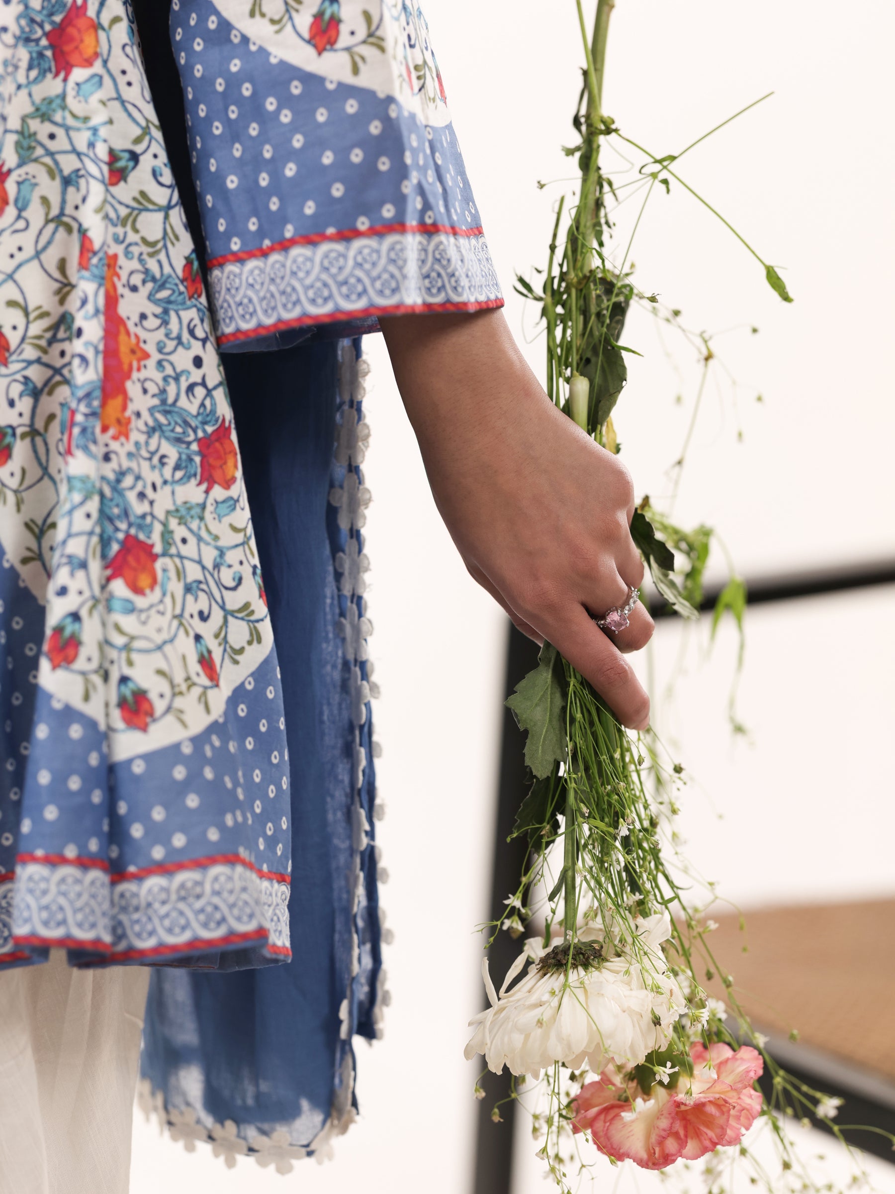 Aster - Printed Dhoti Set