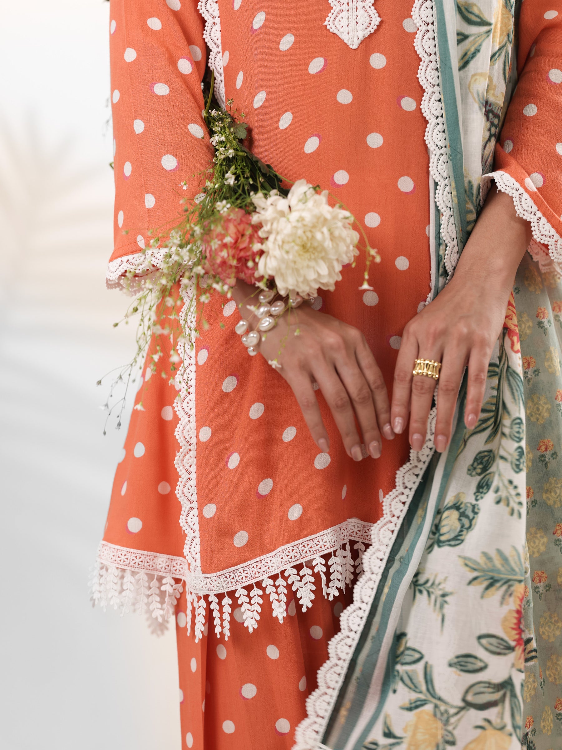Orange Meadow - Farshi Salwar Set