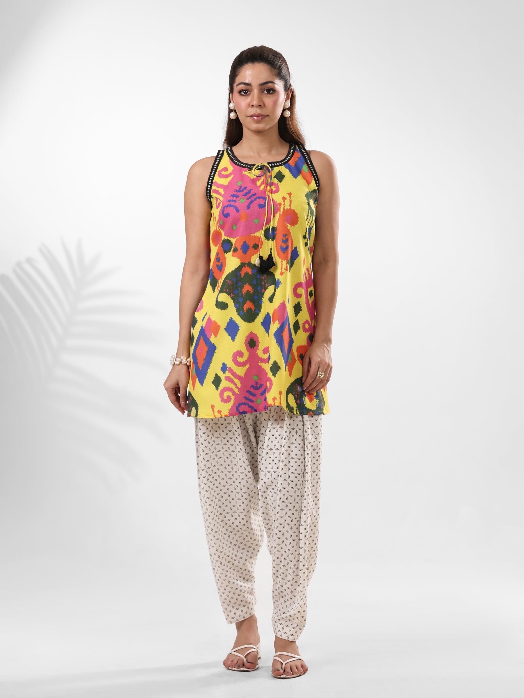 Yellow Rosalia - Printed Farshi Salwar Set