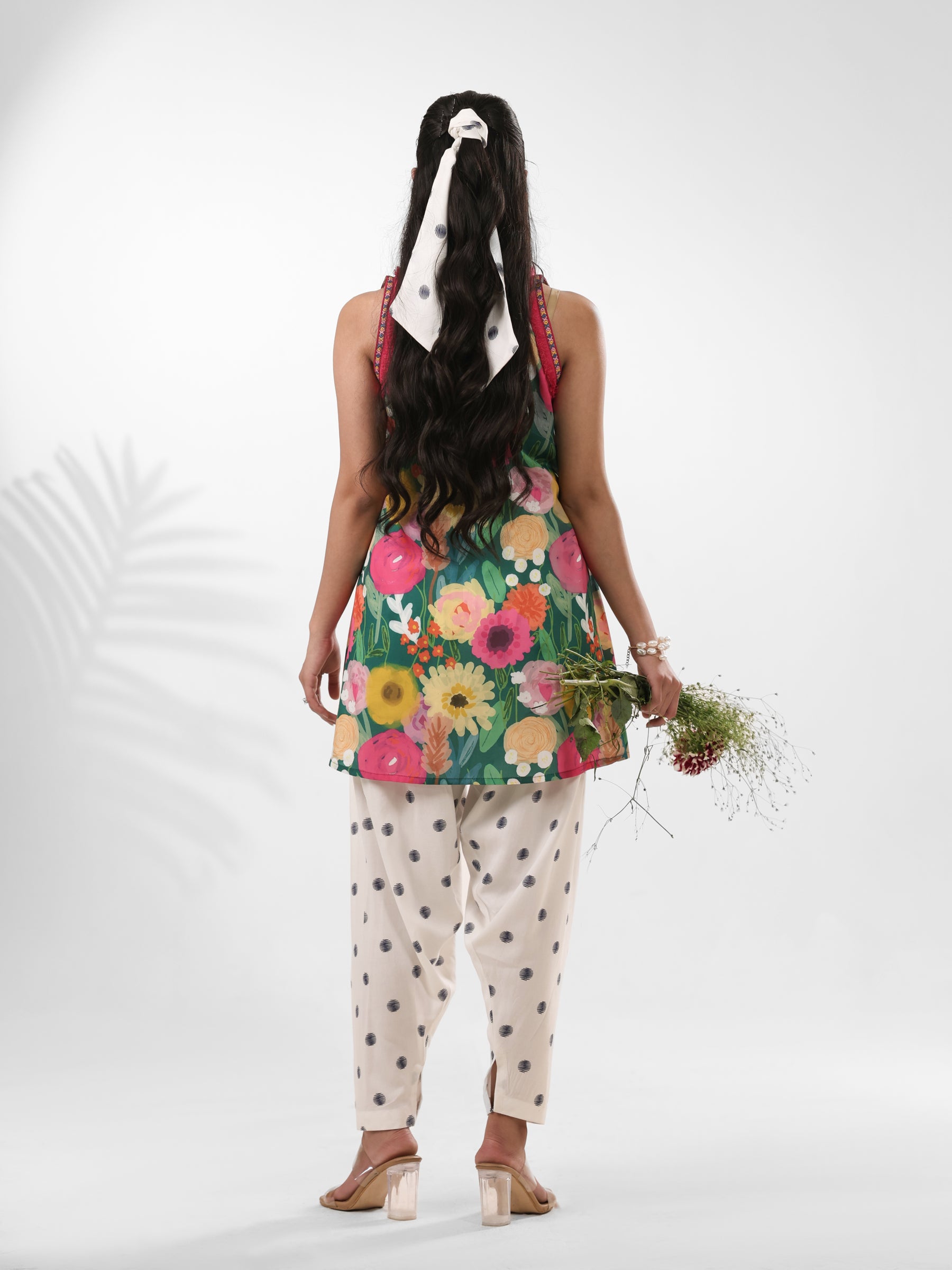 Green Rosalia - Printed Farshi Salwar Set