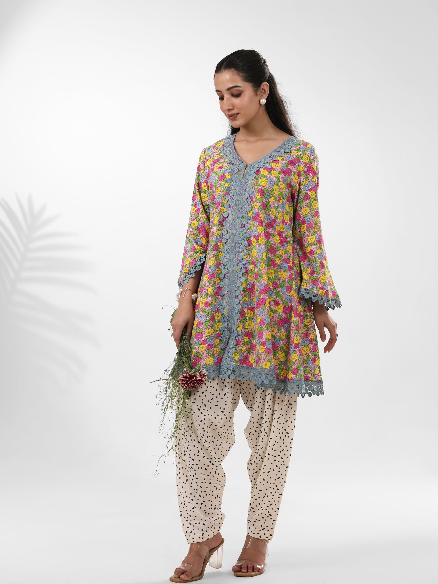 Multicolor Viva - Floral Farshi Salwar Set