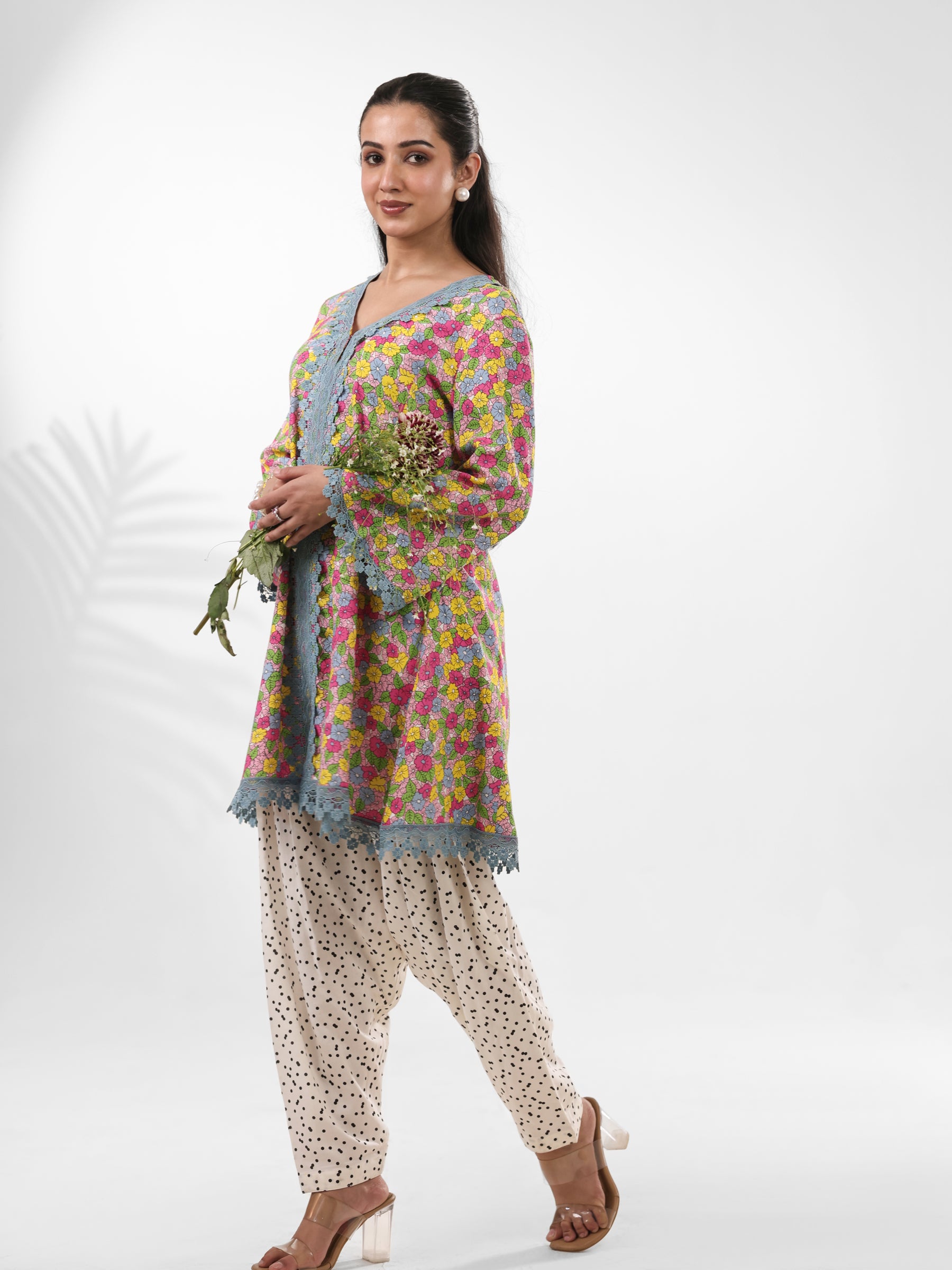 Multicolor Viva - Floral Farshi Salwar Set