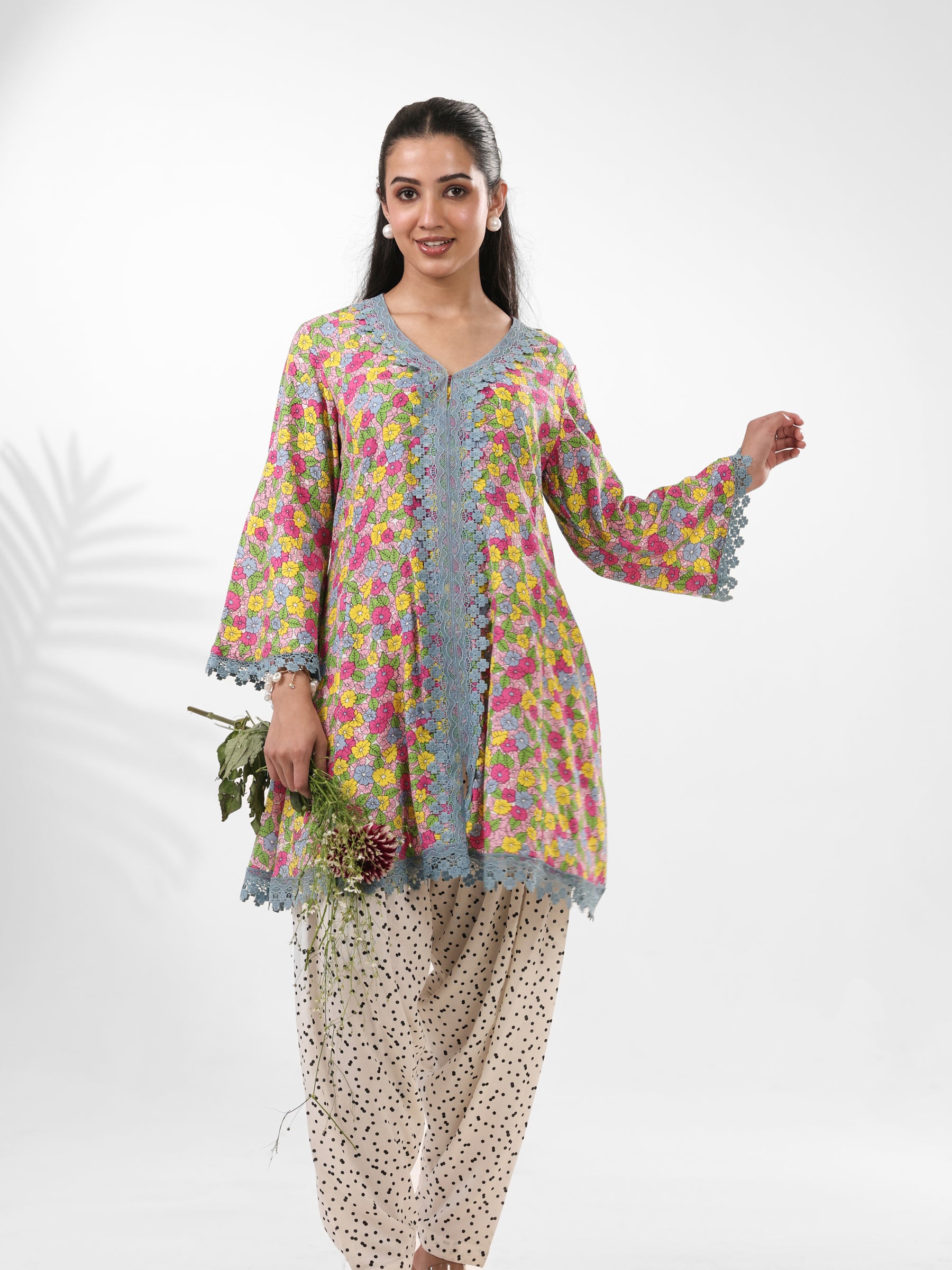 Multicolor Viva - Floral Farshi Salwar Set