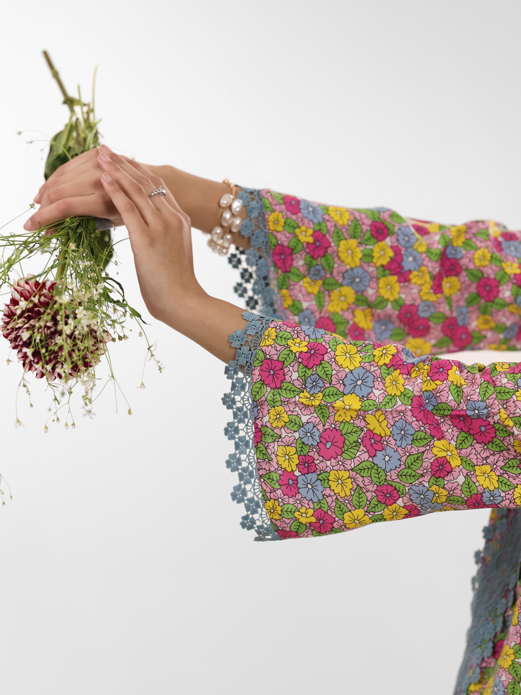 Multicolor Viva - Floral Farshi Salwar Set