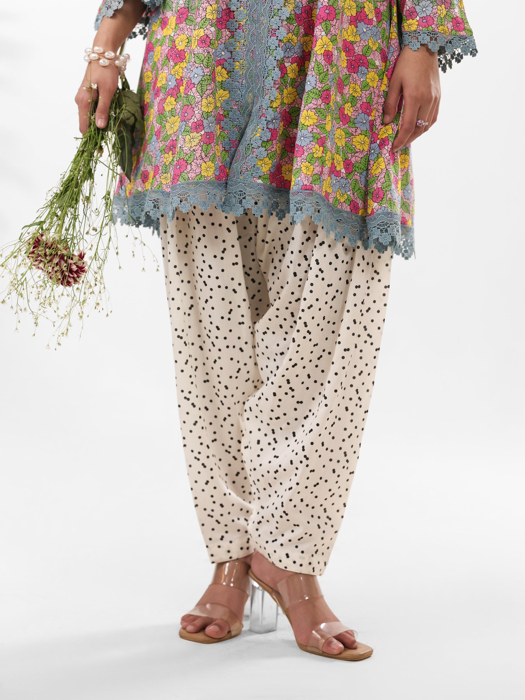 Multicolor Viva - Floral Farshi Salwar Set