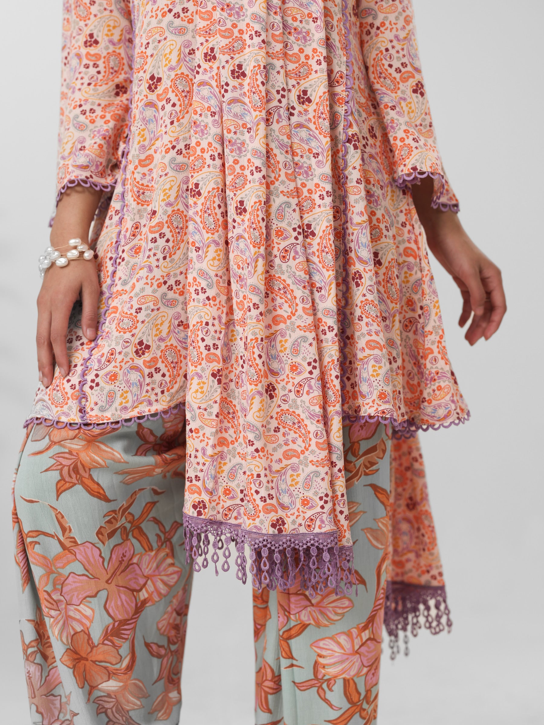 Peach Scarlet - Farshi Salwar Set