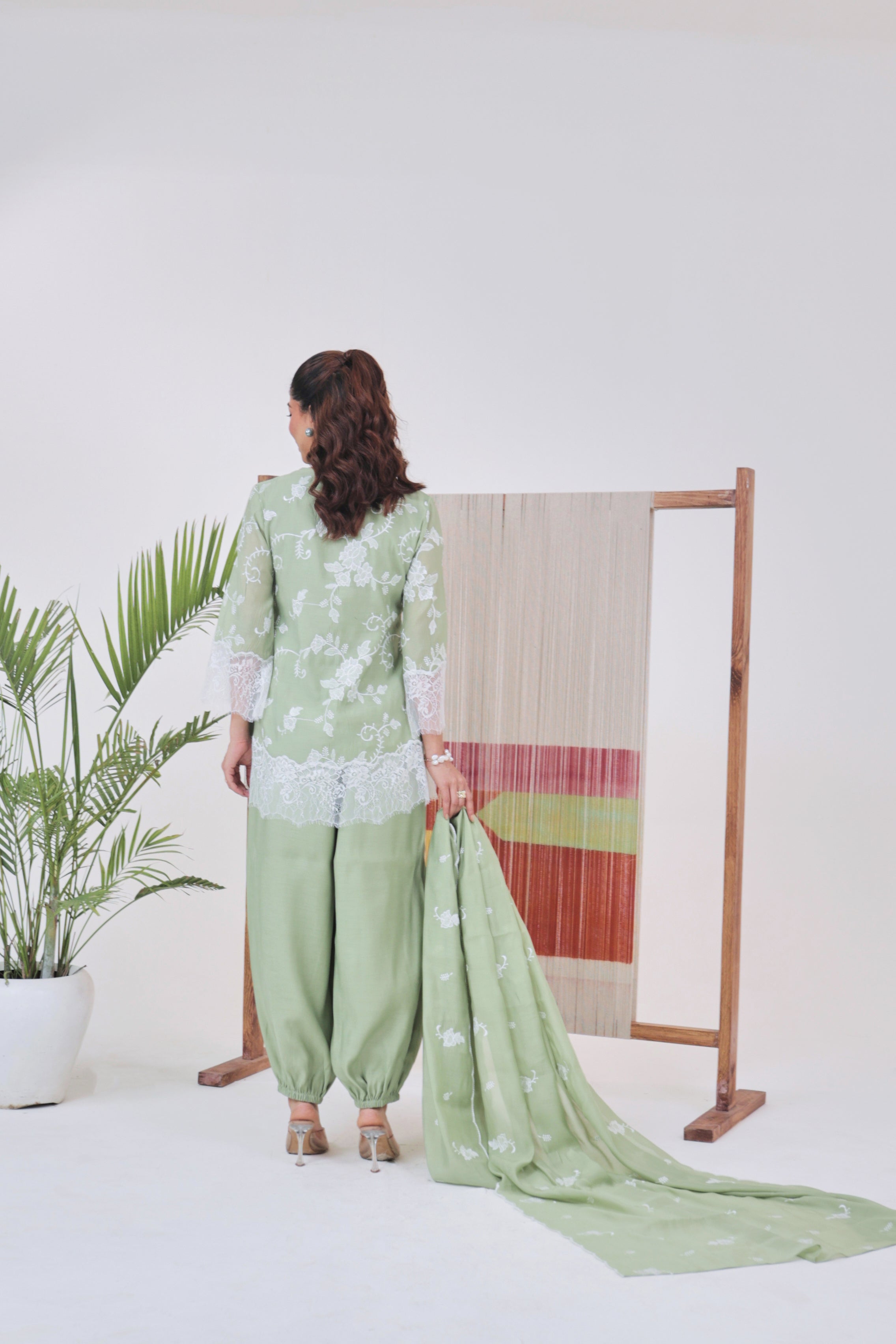Willow - Embroidered Balloon Pant Set
