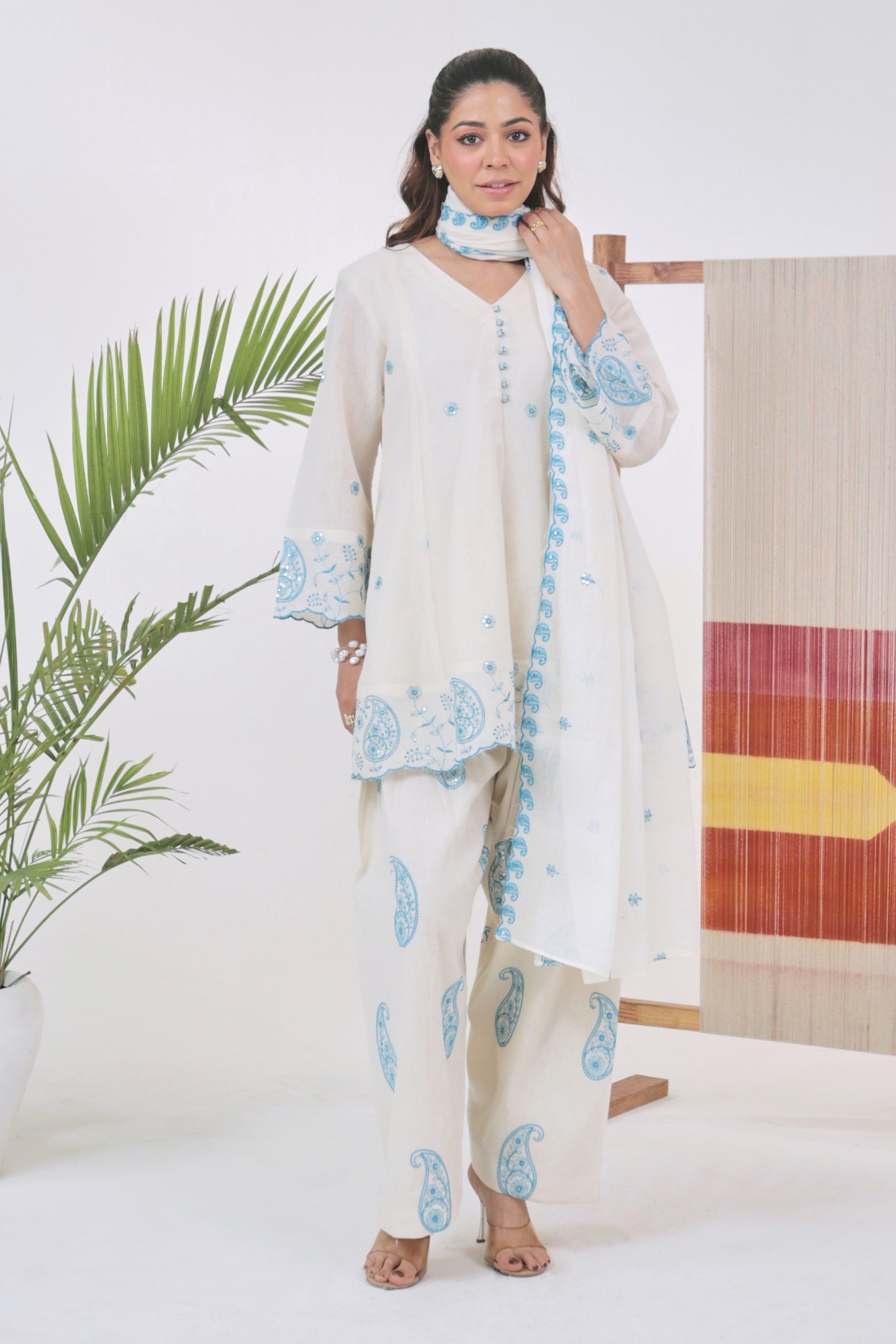 Pearl - Embroidered Farshi Salwar Set