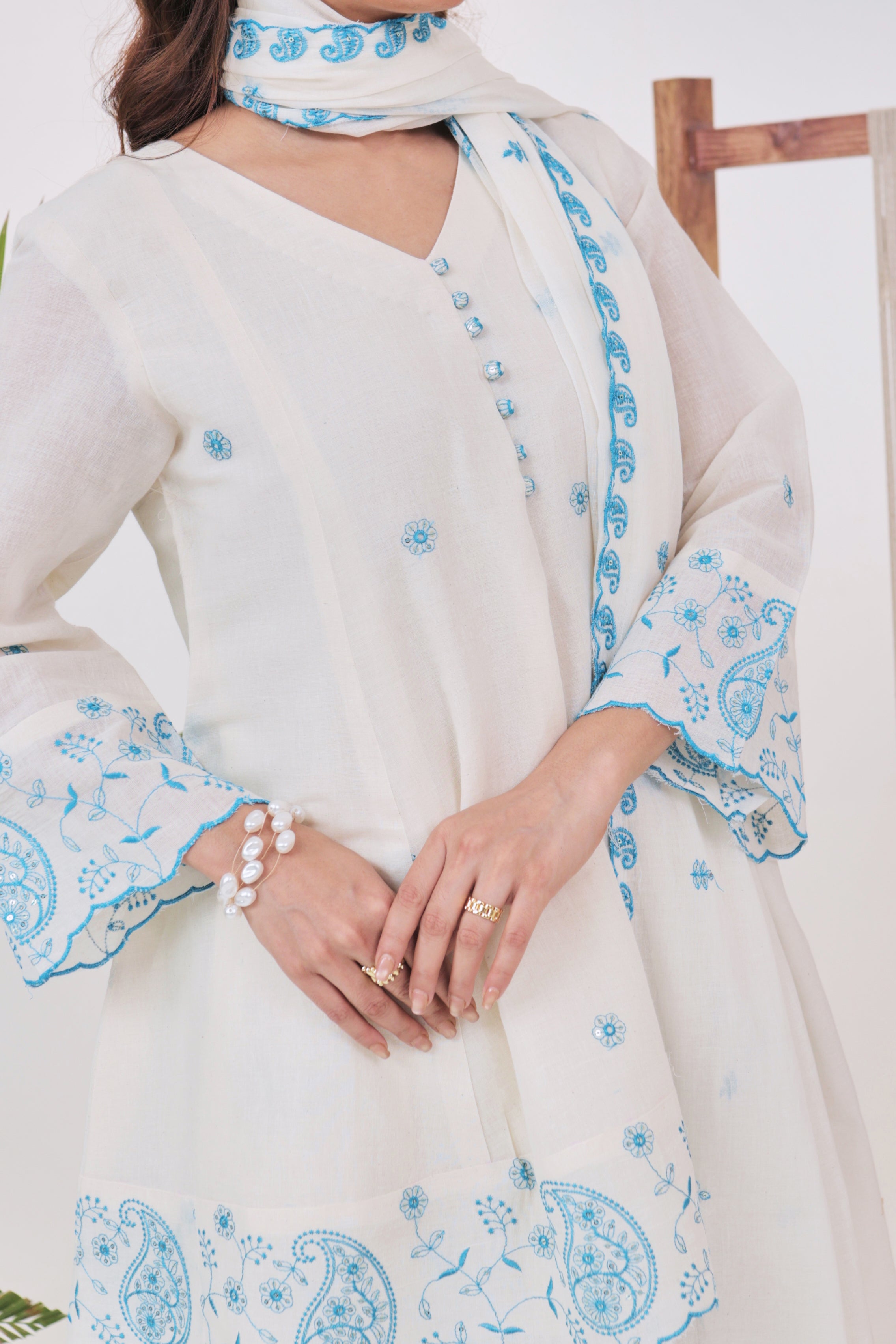 Pearl - Embroidered Farshi Salwar Set