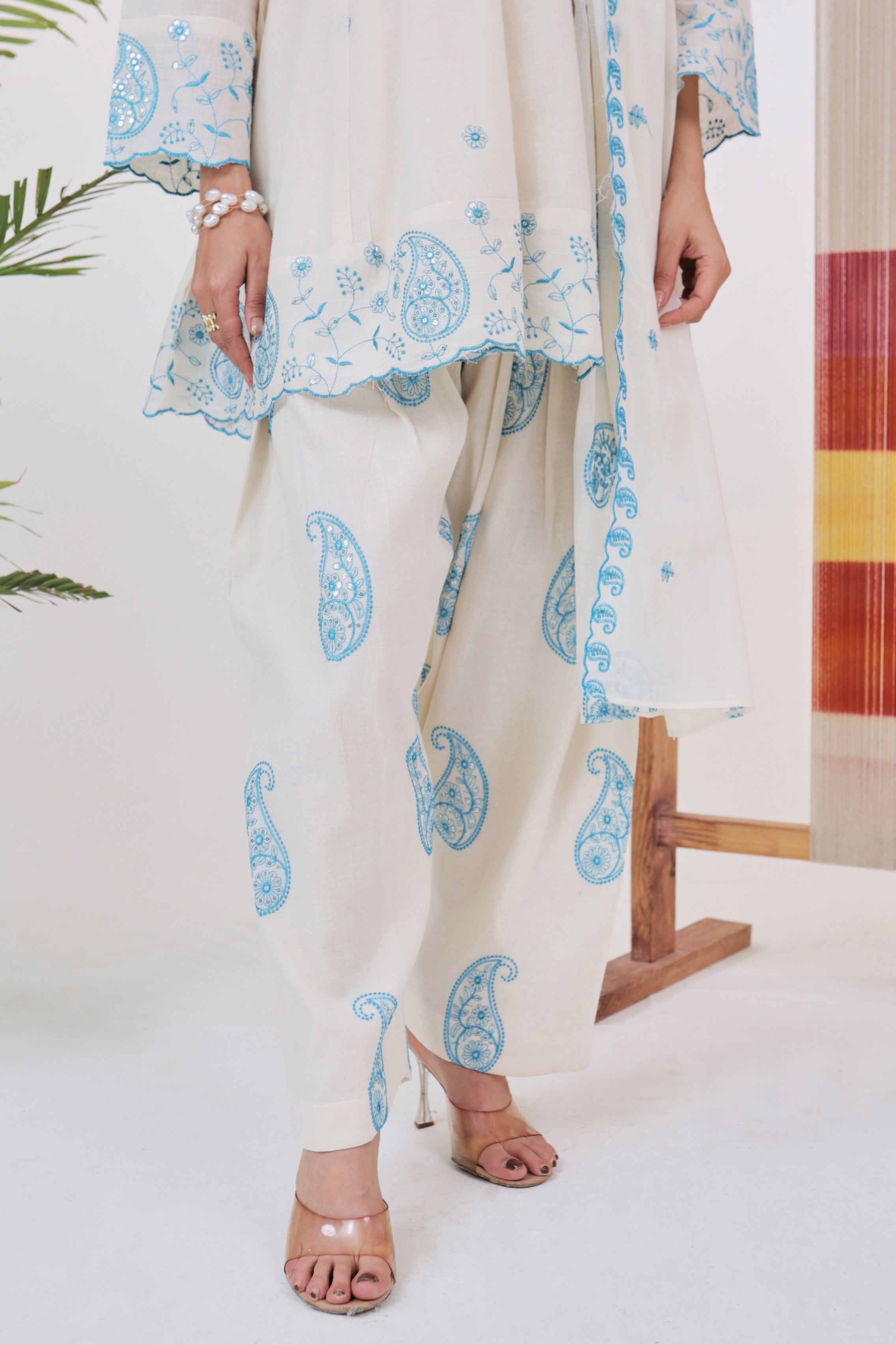 Pearl - Embroidered Farshi Salwar Set