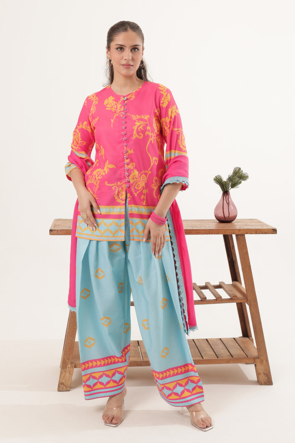 Pink Rhea Farshi Salwar Set