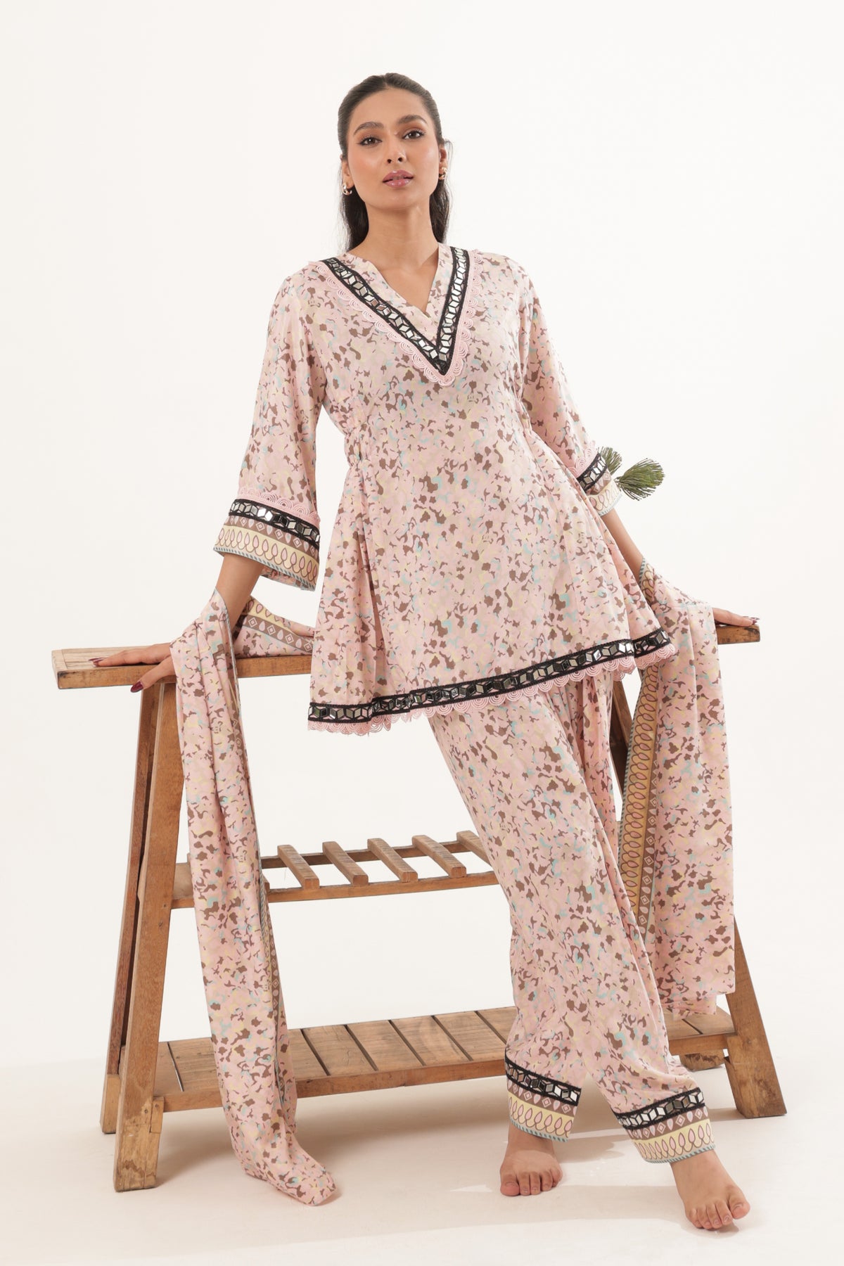 Baby Pink Raha Farshi Salwar Set