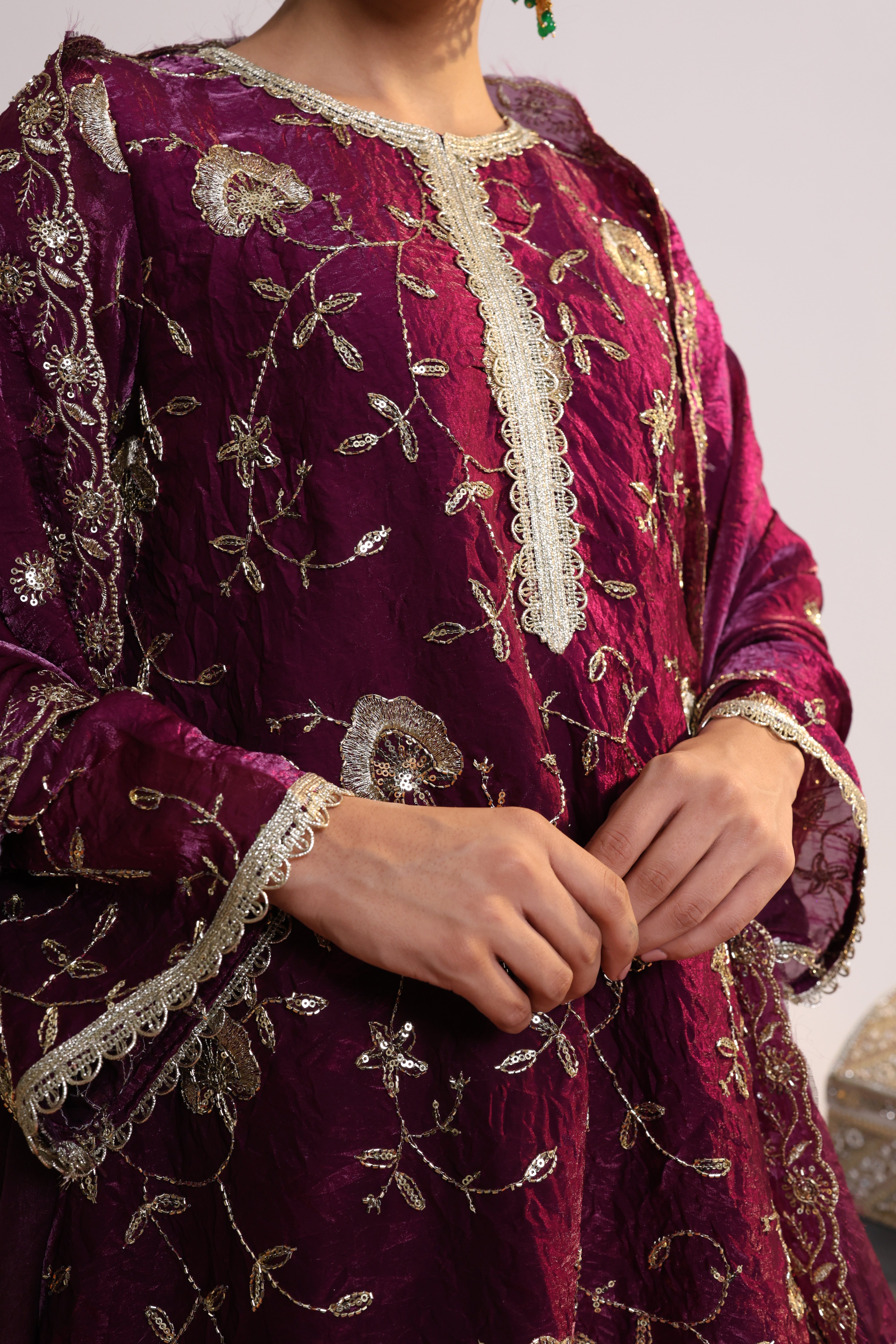 Maroon Mahira – Farshi Salwar Suit