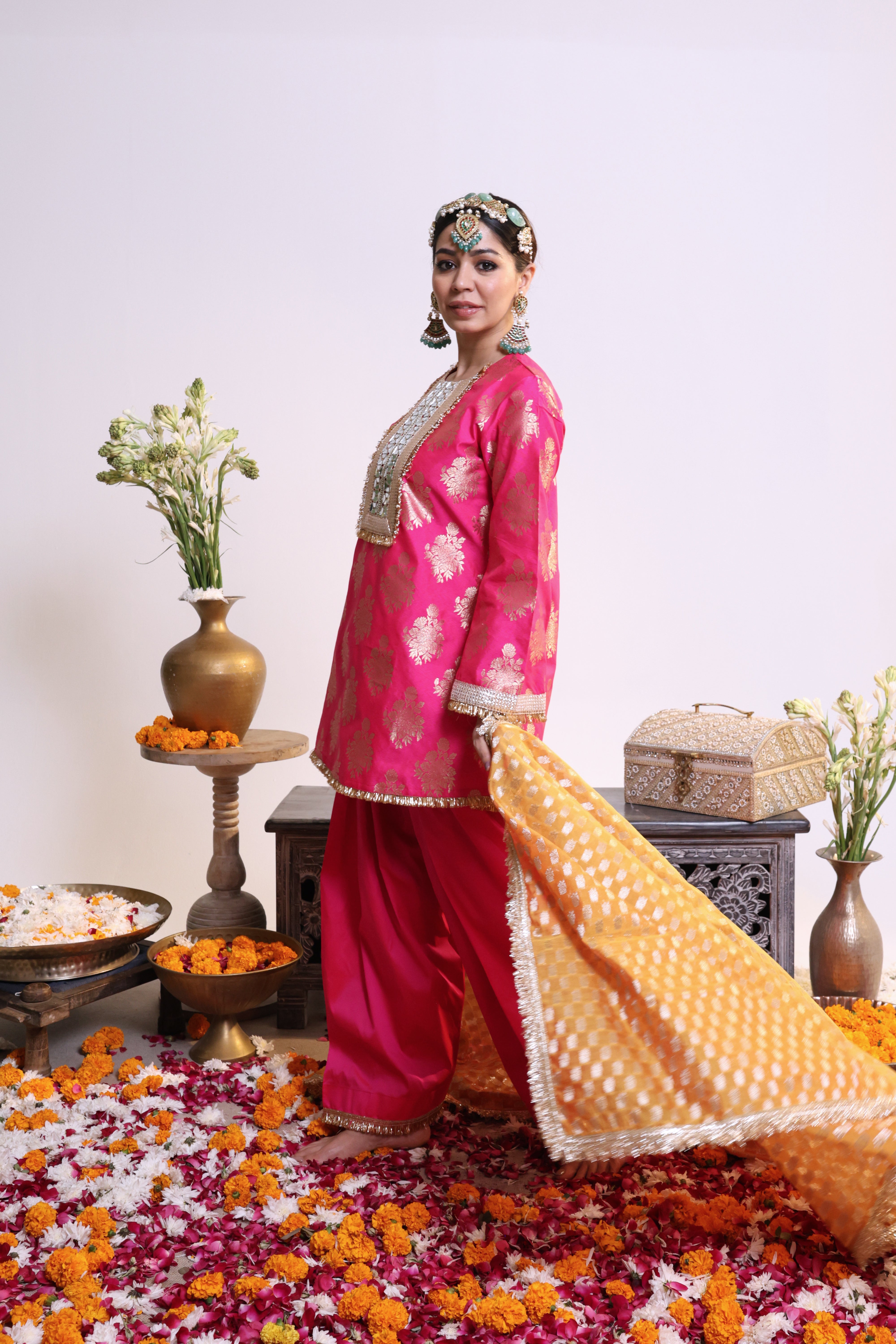 Pink Zarqa –Farshi Salwar Suit