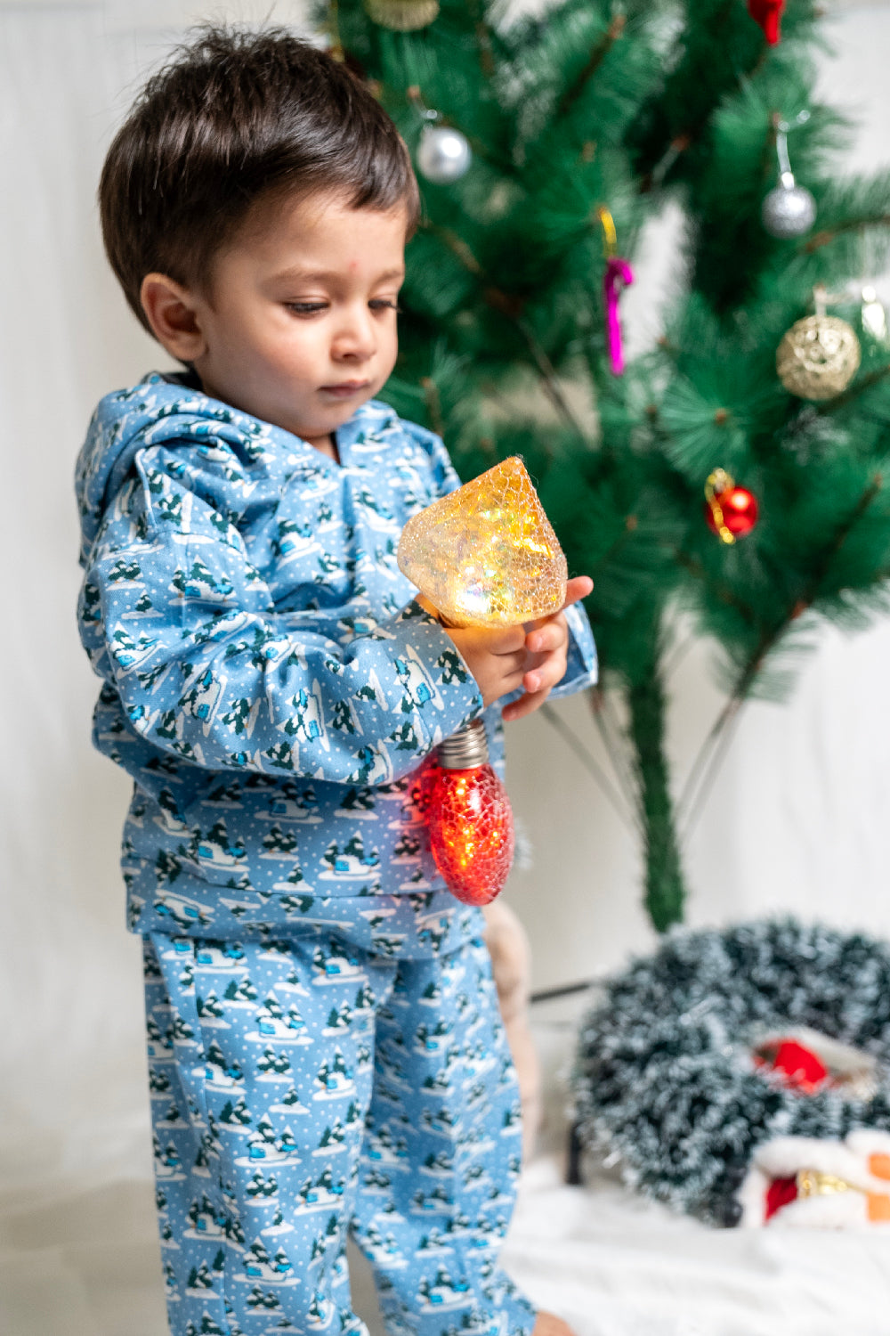 Snowy Blue Co-Ord Set for a Festive Winter Look