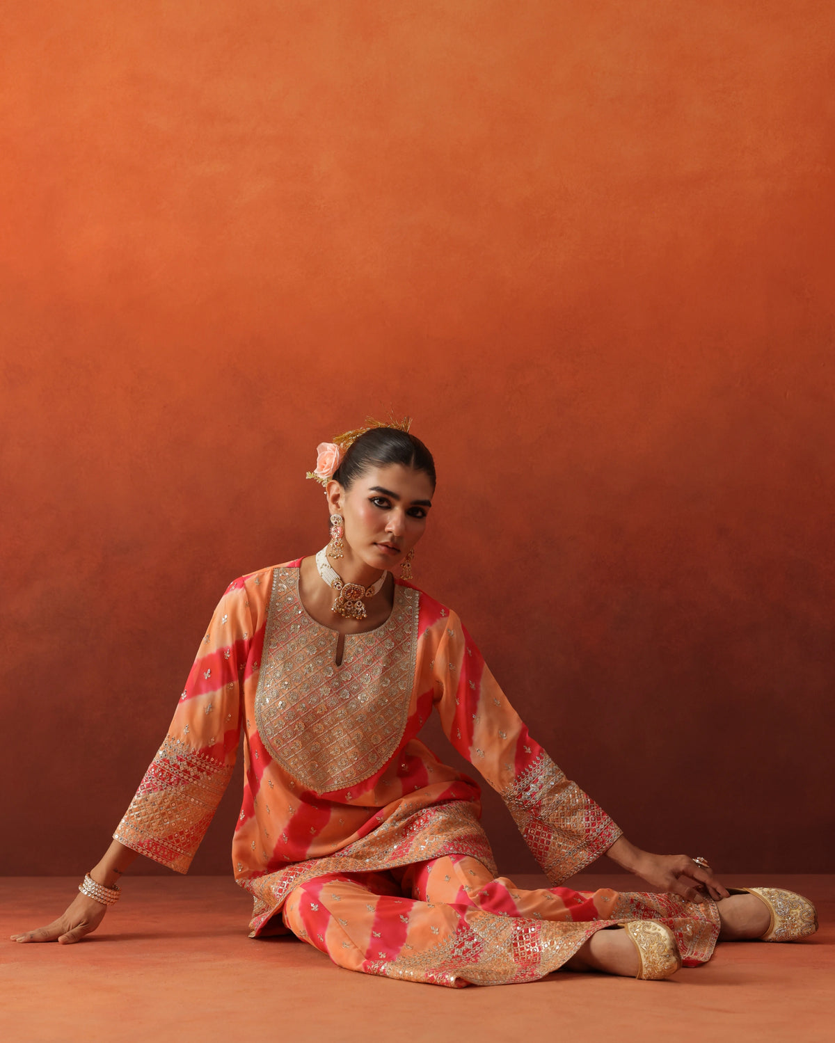 Leher - Pleated Farshi Pants Set