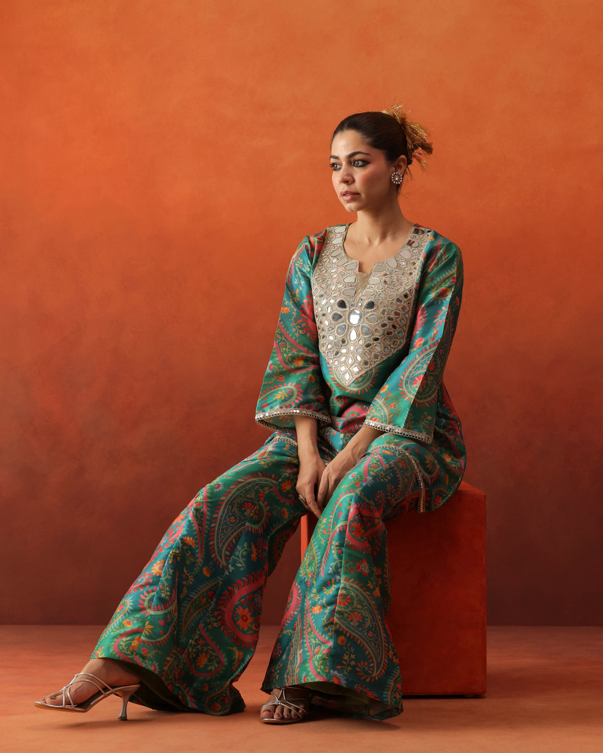 Falak - Bell Bottom Pants Set