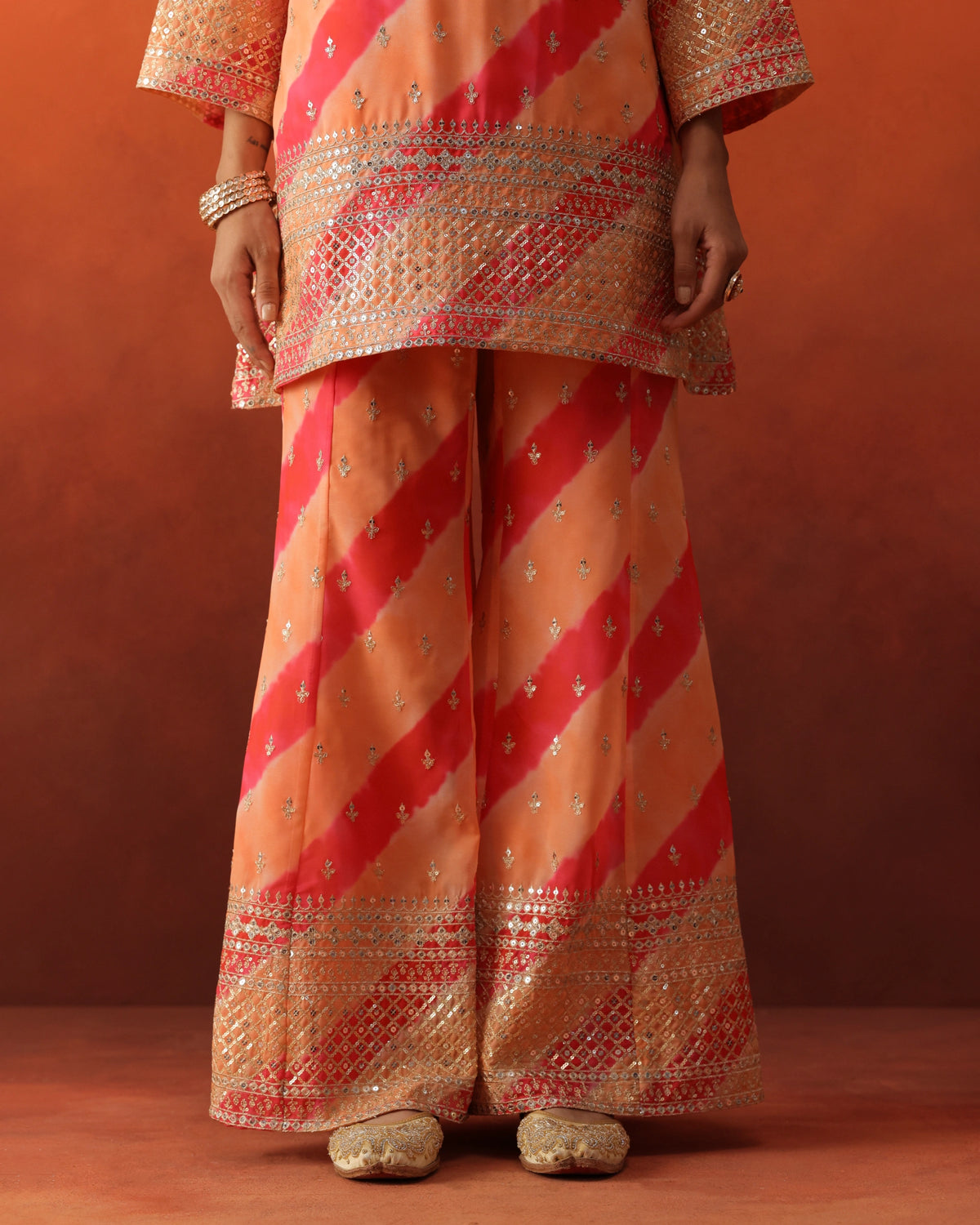 Leher - Pleated Farshi Pants Set