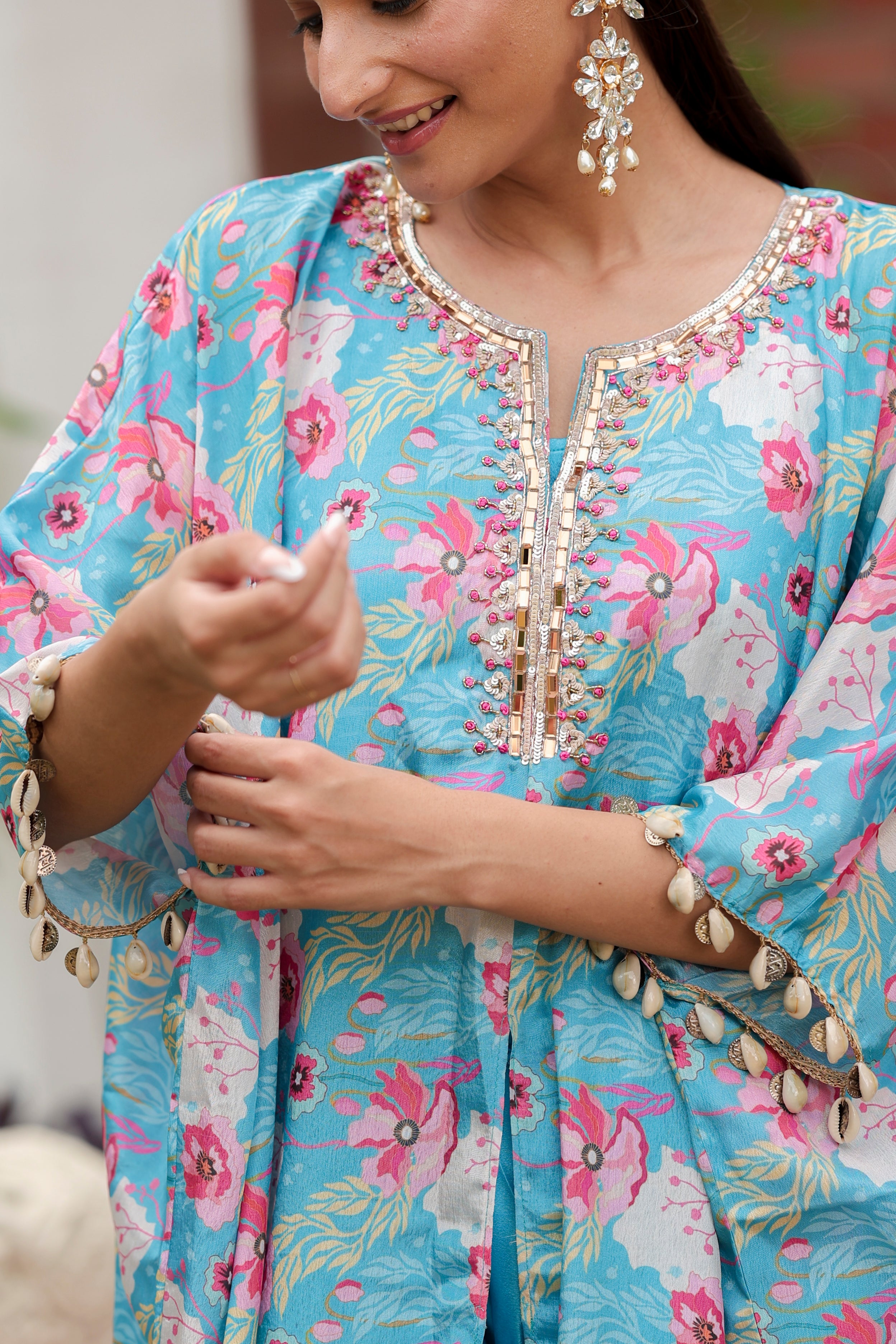 Aafreen - Kaftaan Set with Dhoti Pants
