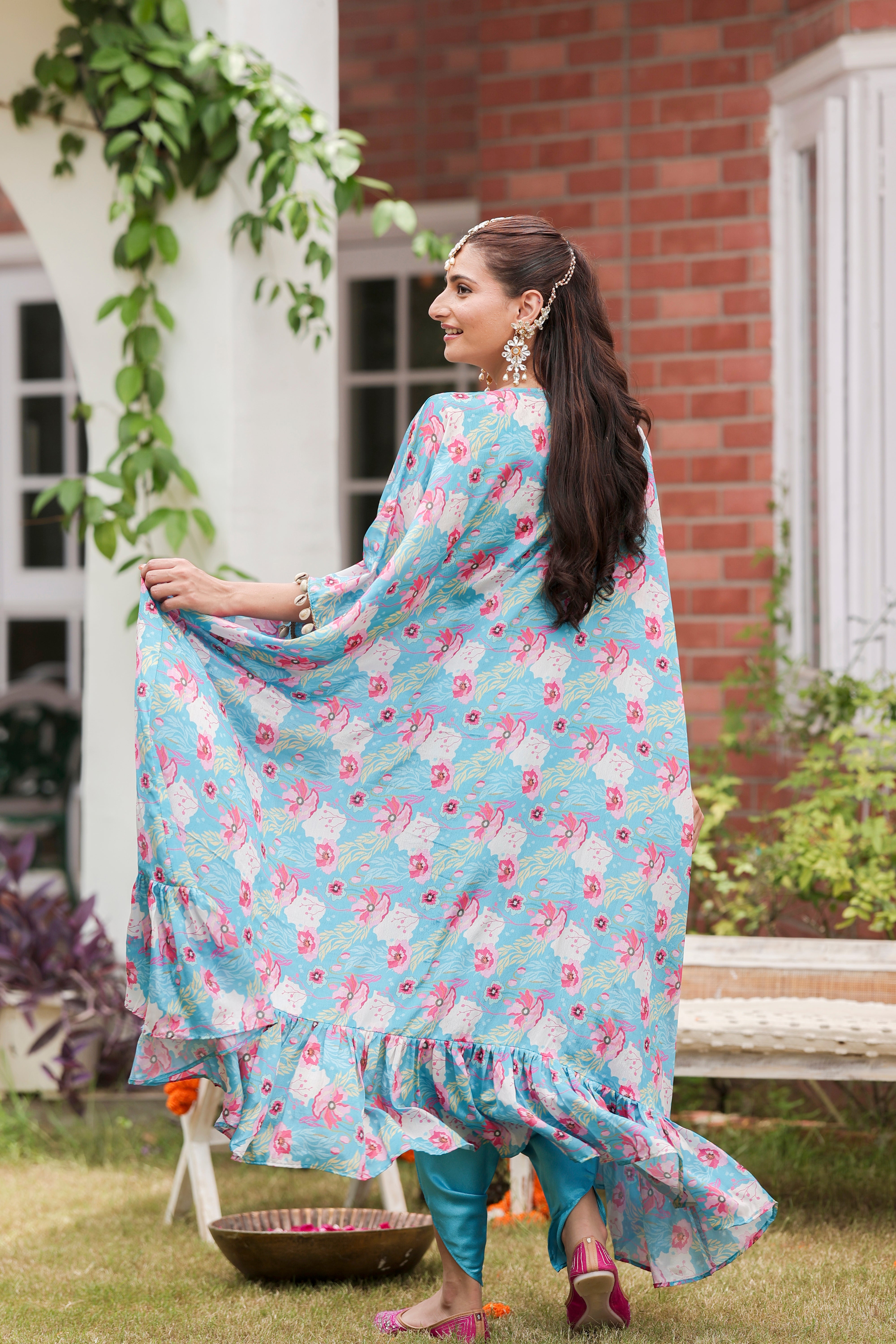 Aafreen - Kaftaan Set with Dhoti Pants