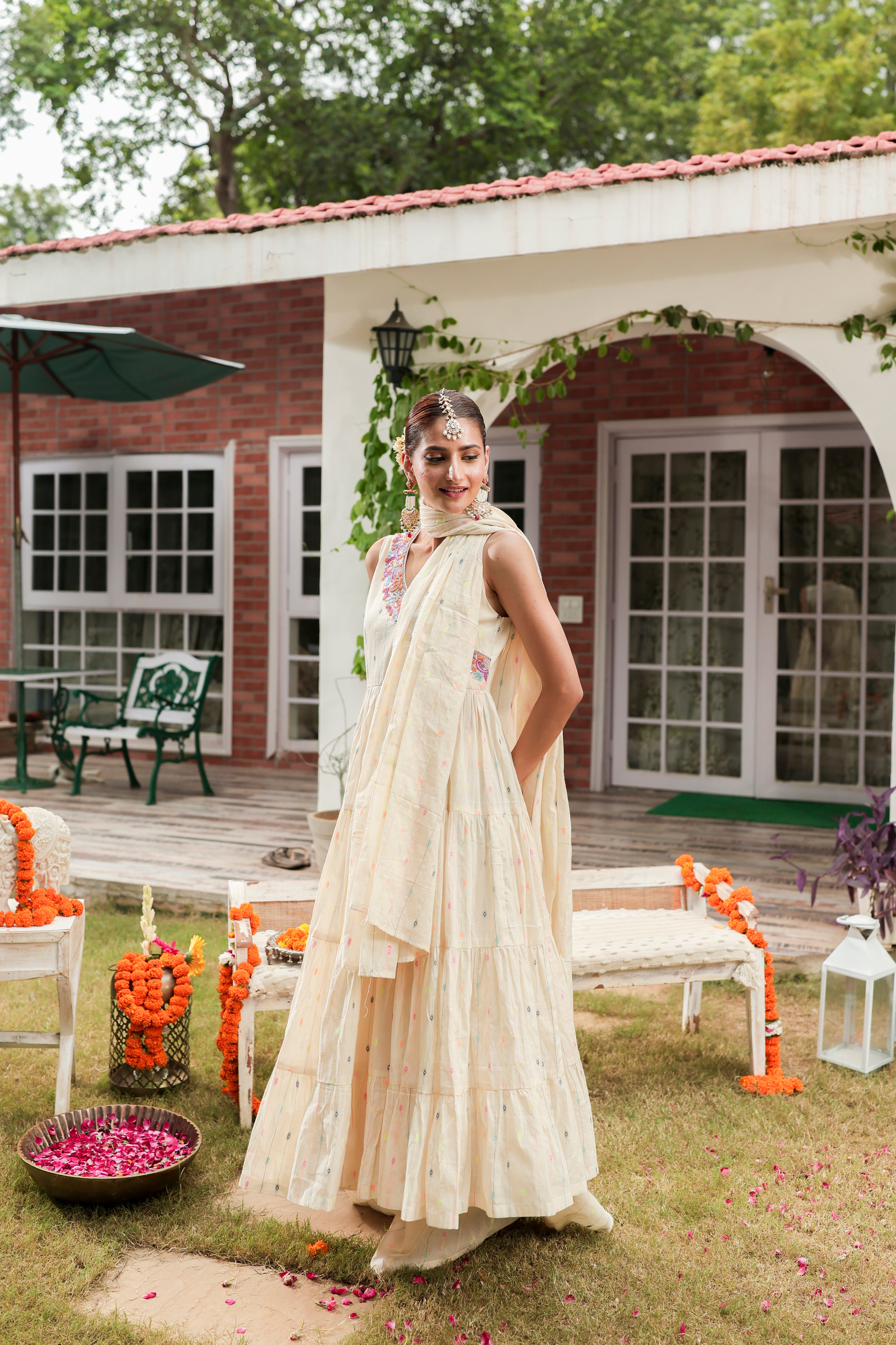 Rafi - Anarkali and Flared Pants and Dupatta