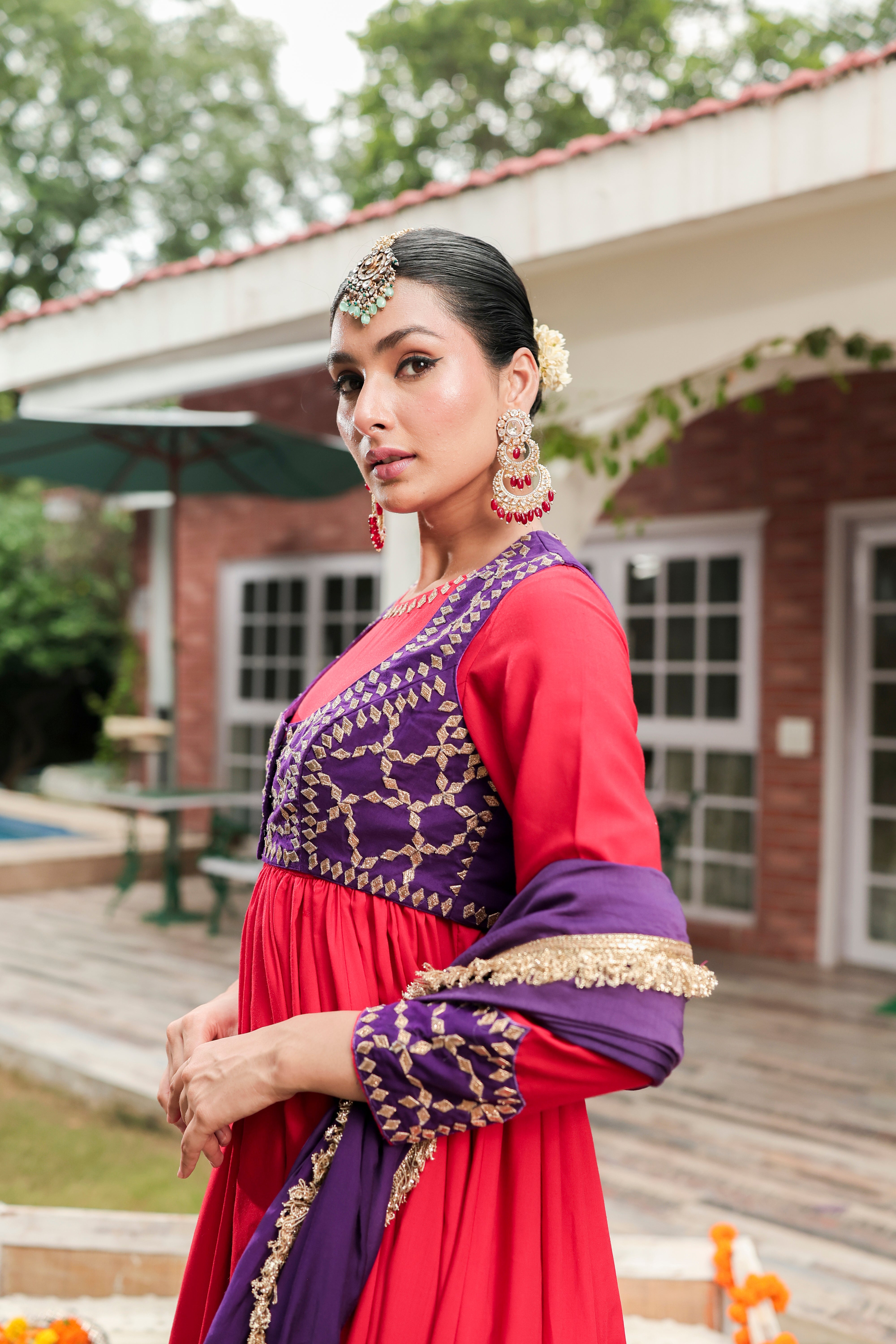 Saaz - Anarkali and Flared Pants and Dupatta