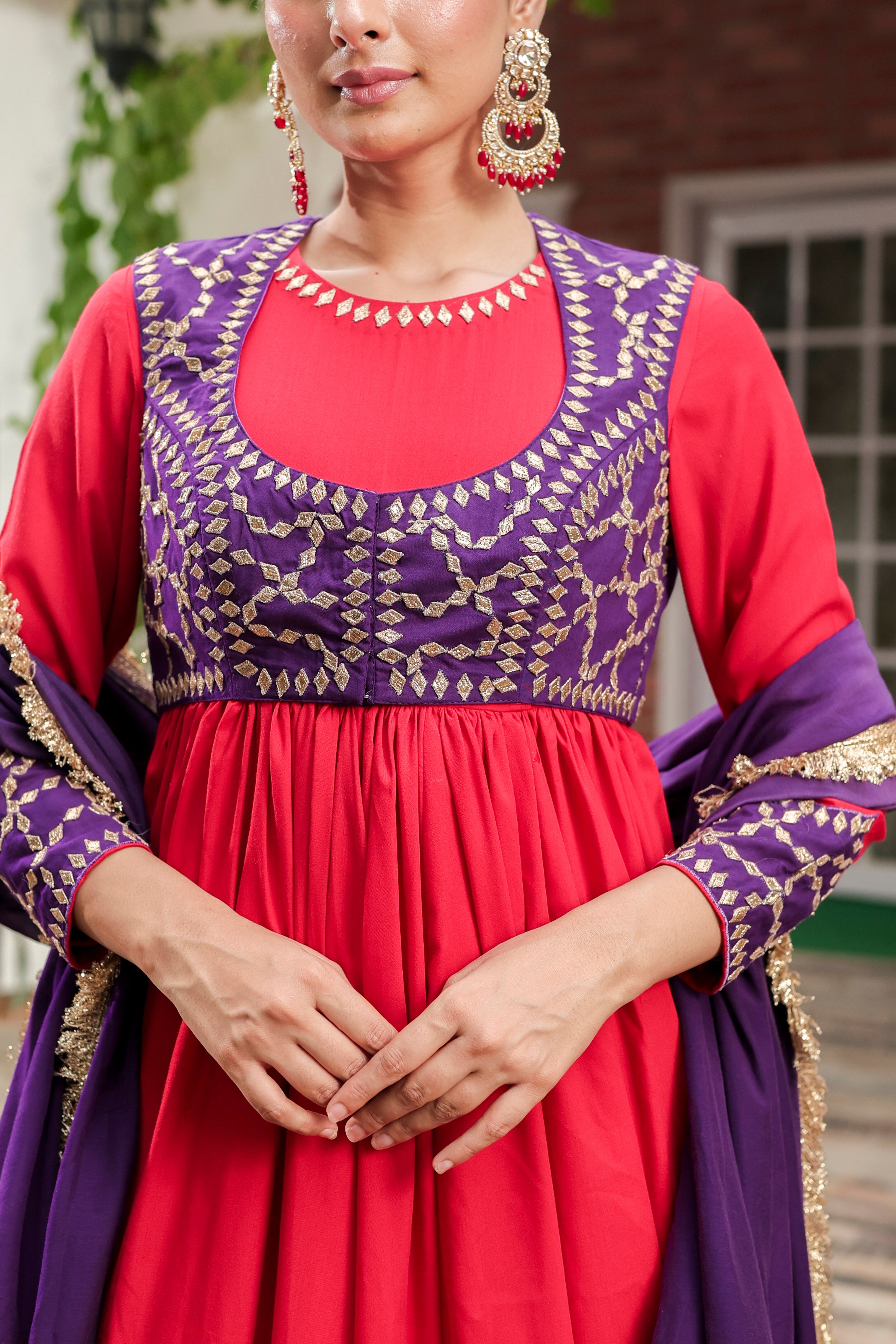 Saaz - Anarkali and Flared Pants and Dupatta