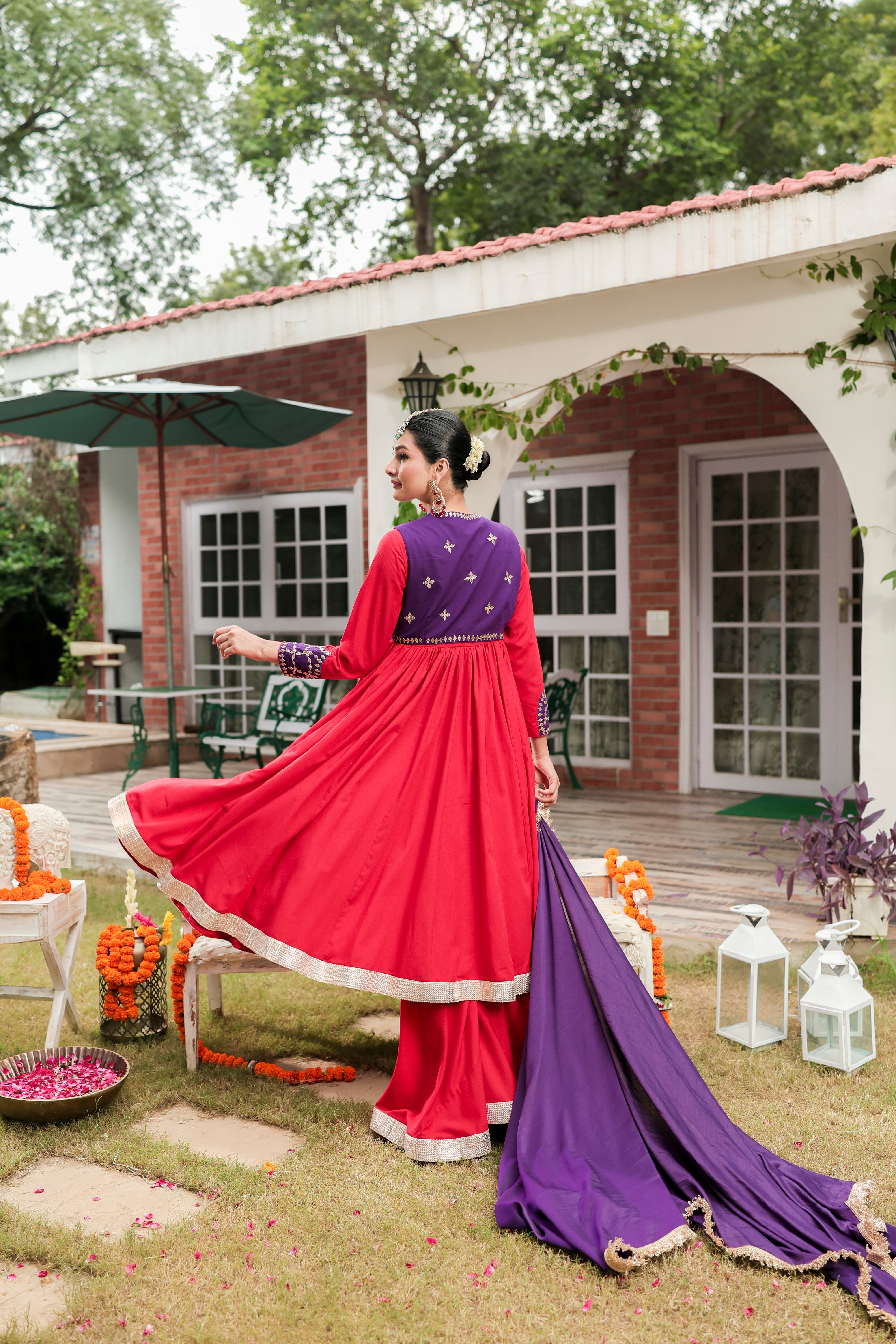 Saaz - Anarkali and Flared Pants and Dupatta