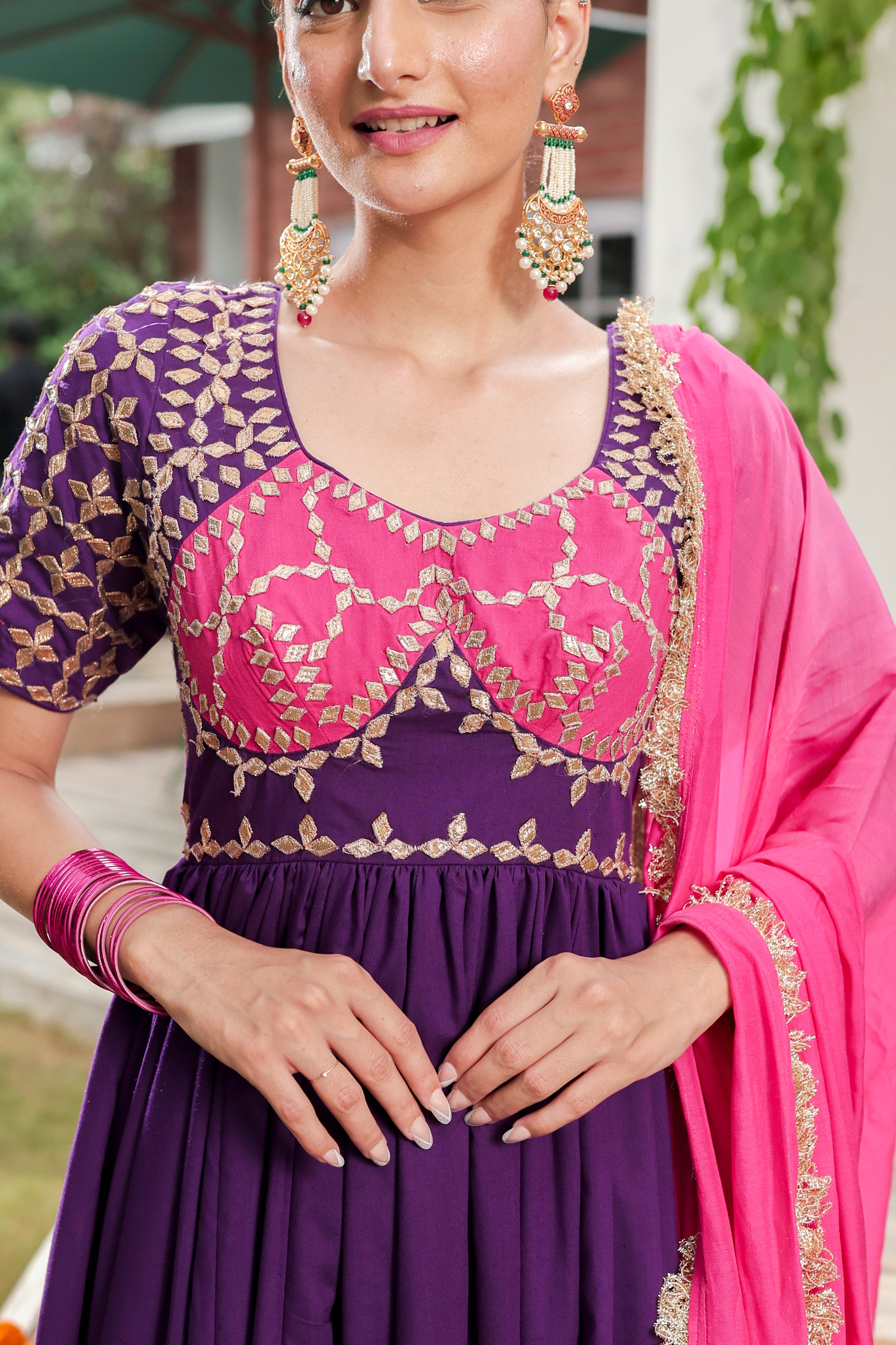 Roop - Anarkali and Flared Pants and Dupatta