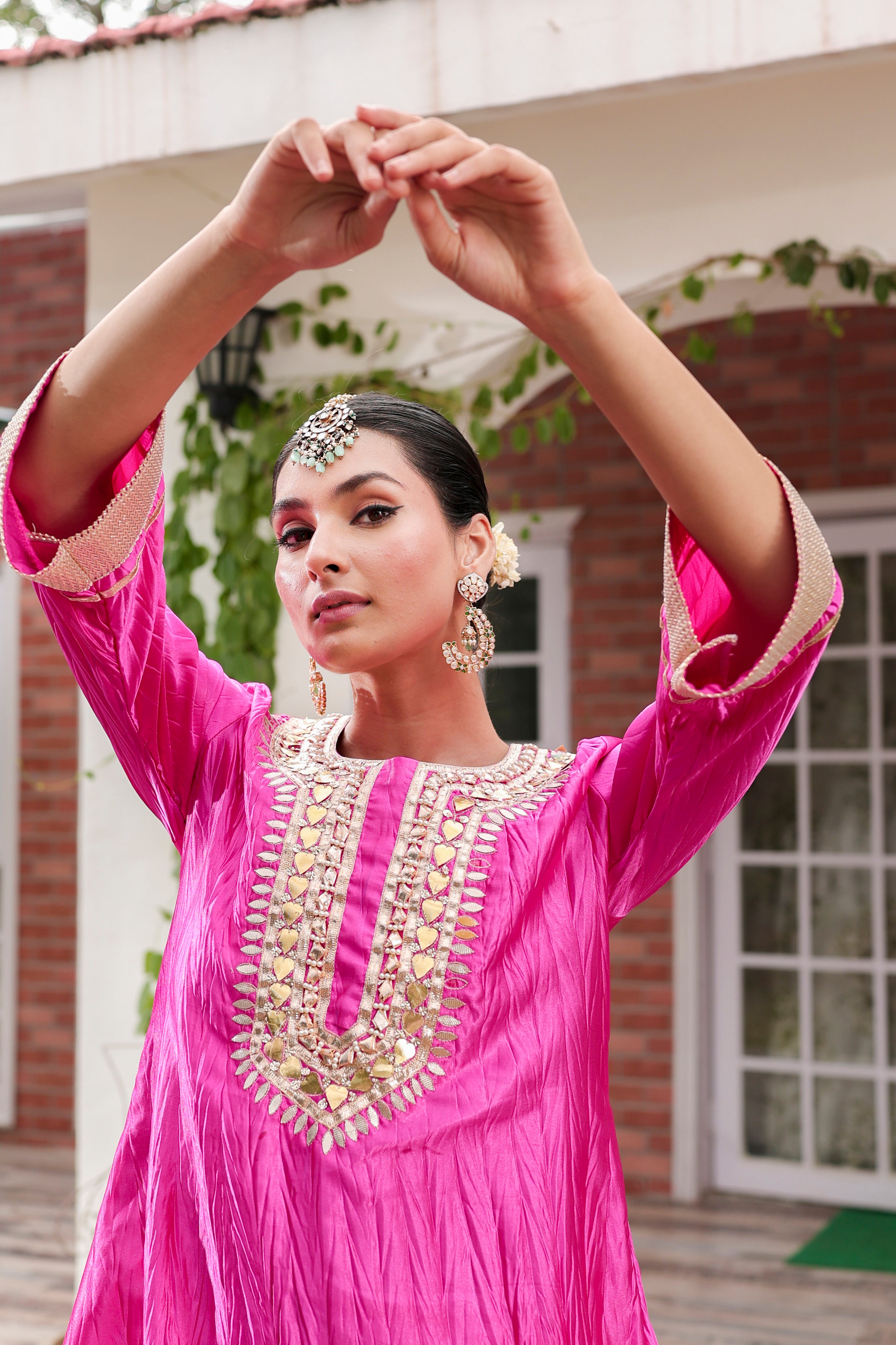 Pink Gulzaar - Kurta and Pants Set with Dupatta