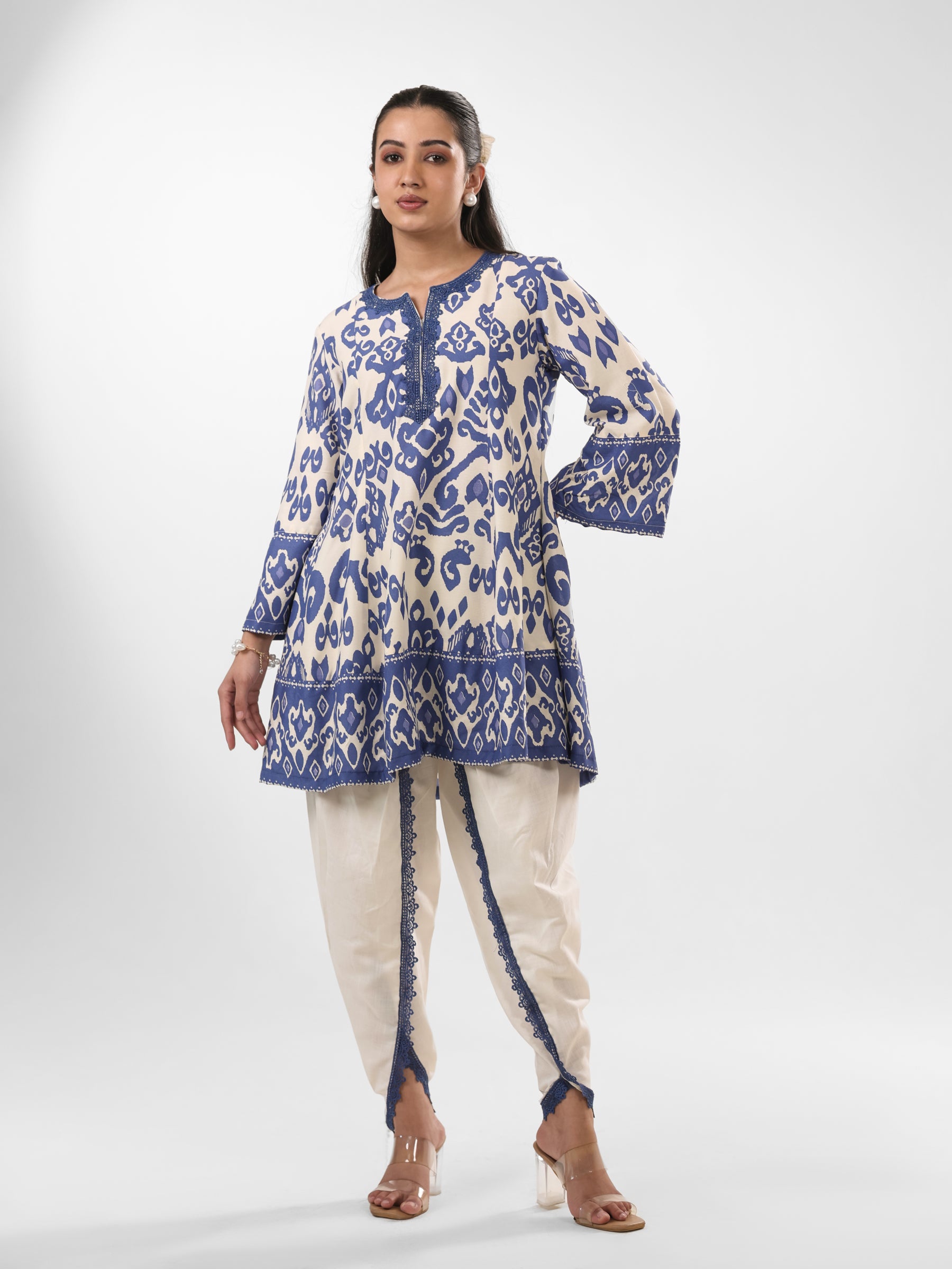 Elara - Printed Dhoti Set