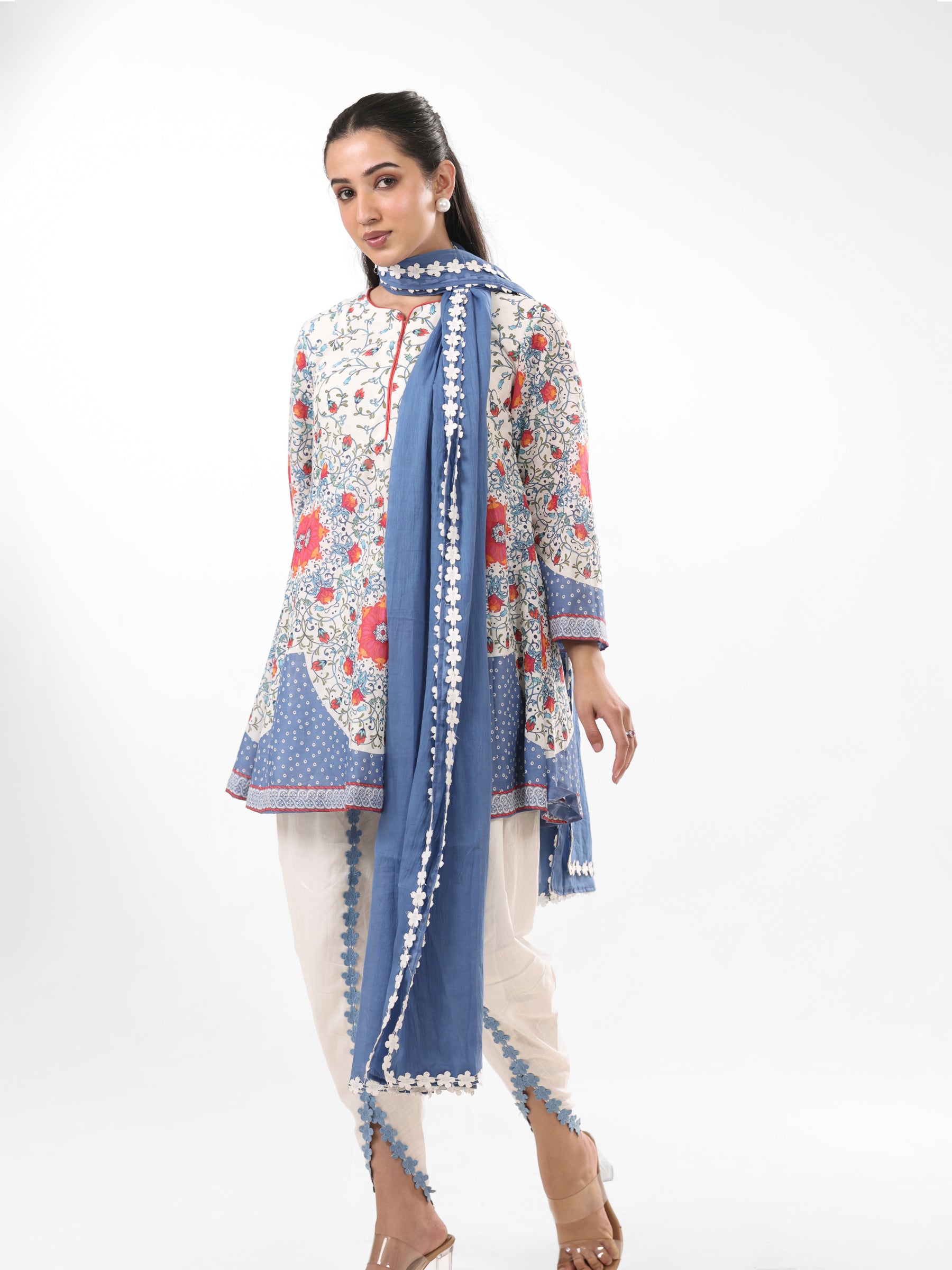 Aster - Printed Dhoti Set