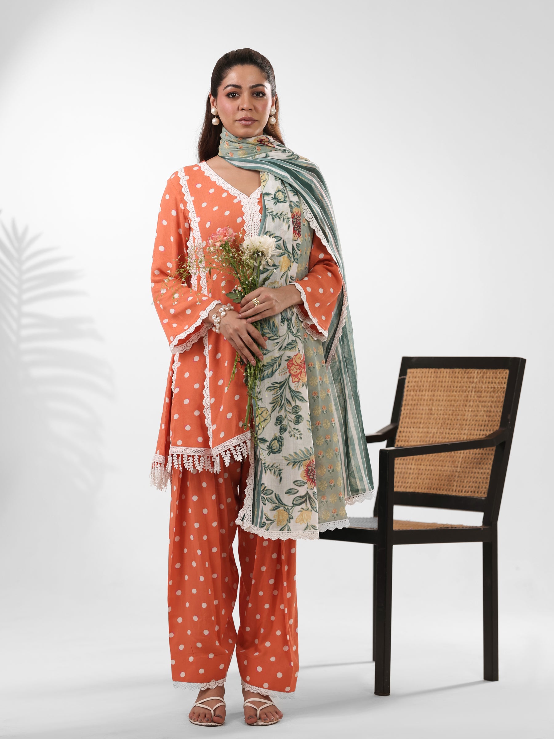 Orange Meadow - Farshi Salwar Set