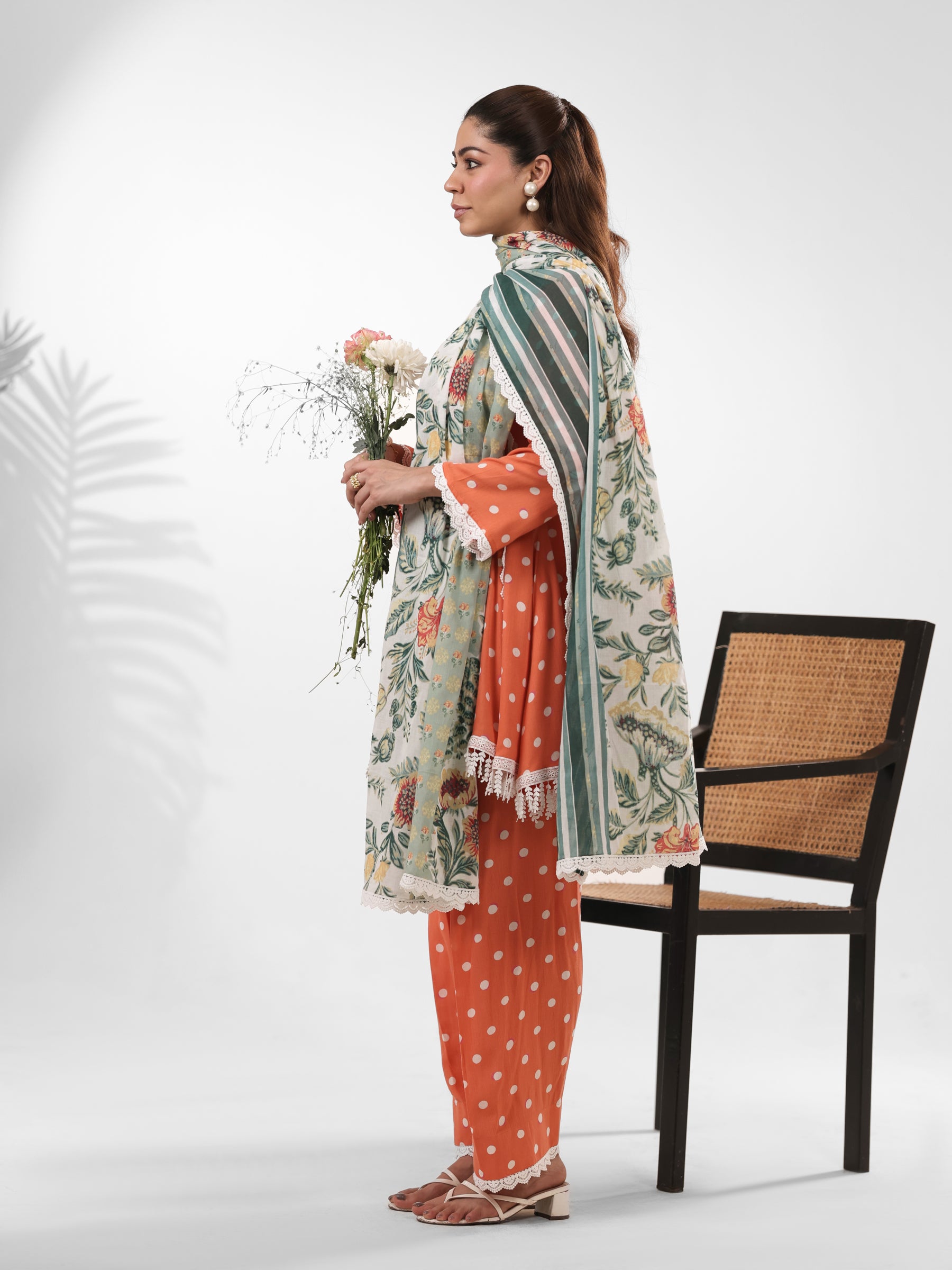 Orange Meadow - Farshi Salwar Set