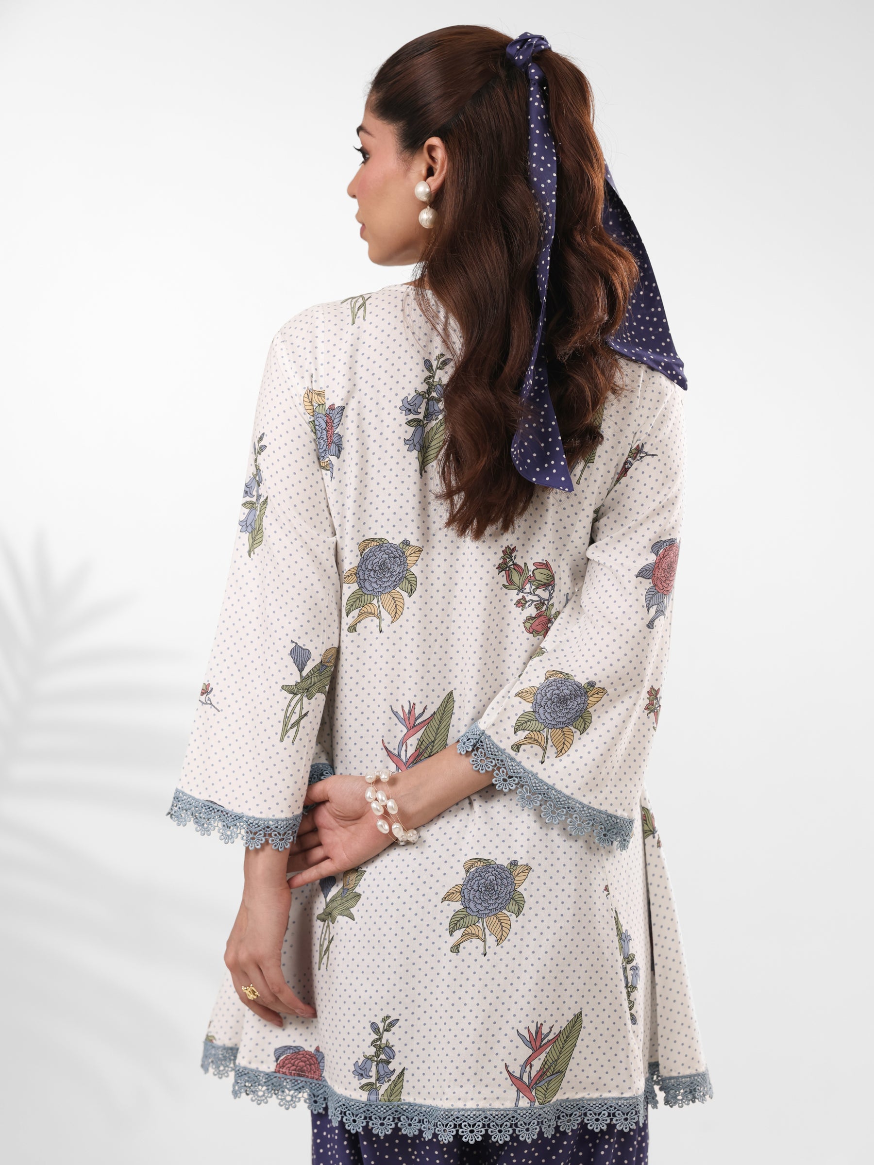 White Viva - Polka Farshi Salwar Set