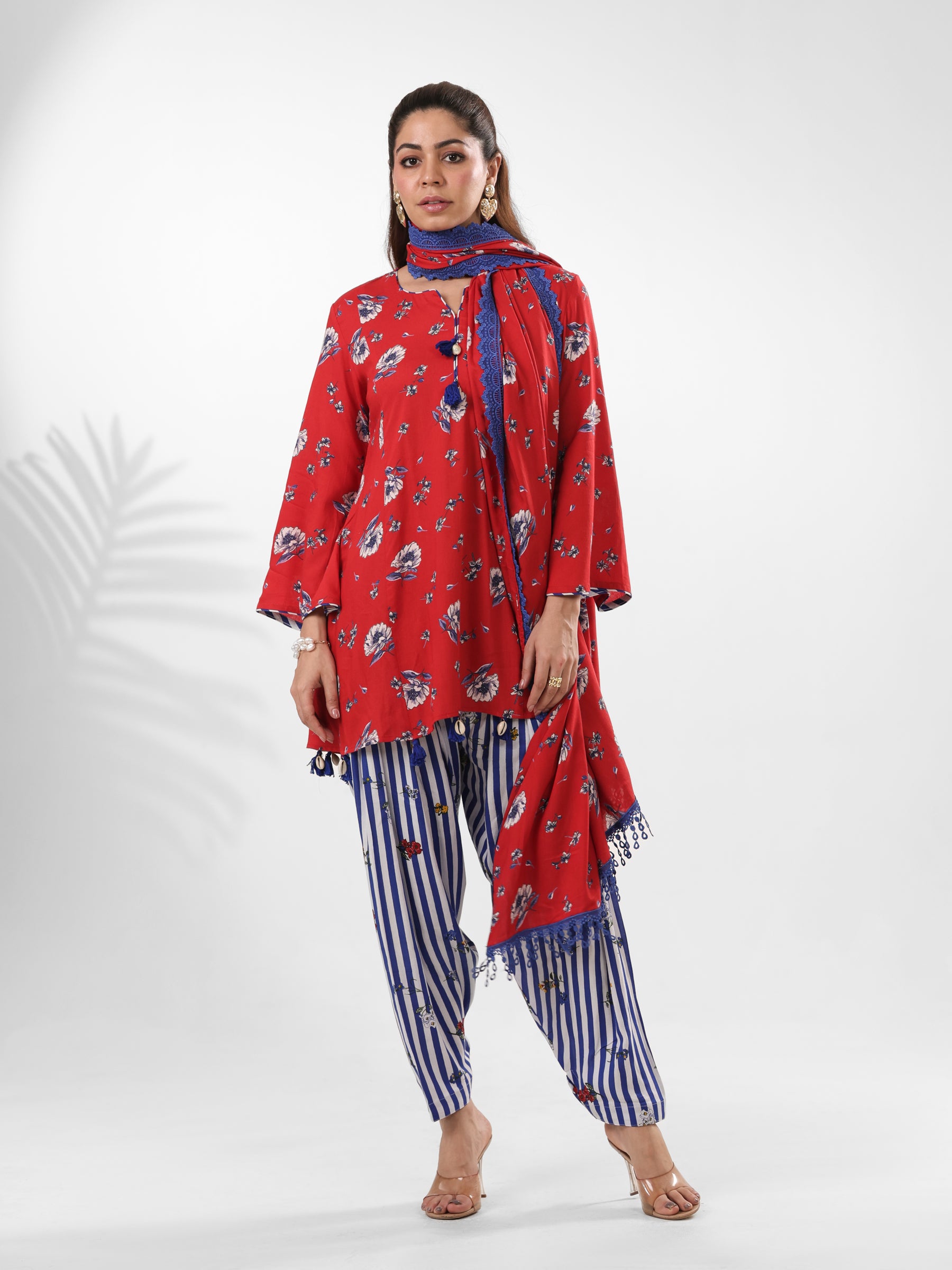 Red Scarlet - Farshi Salwar Set