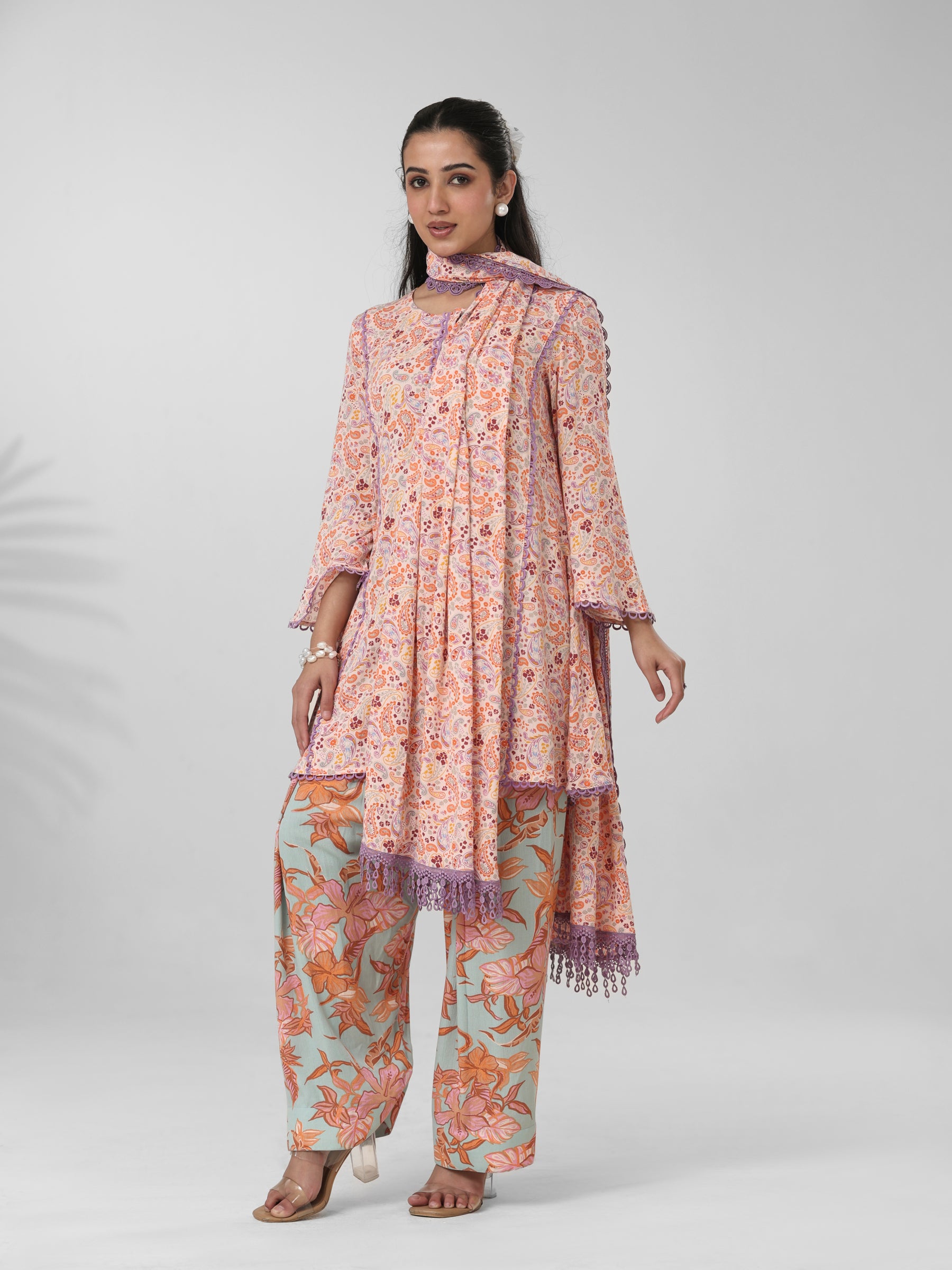 Peach Scarlet - Farshi Salwar Set